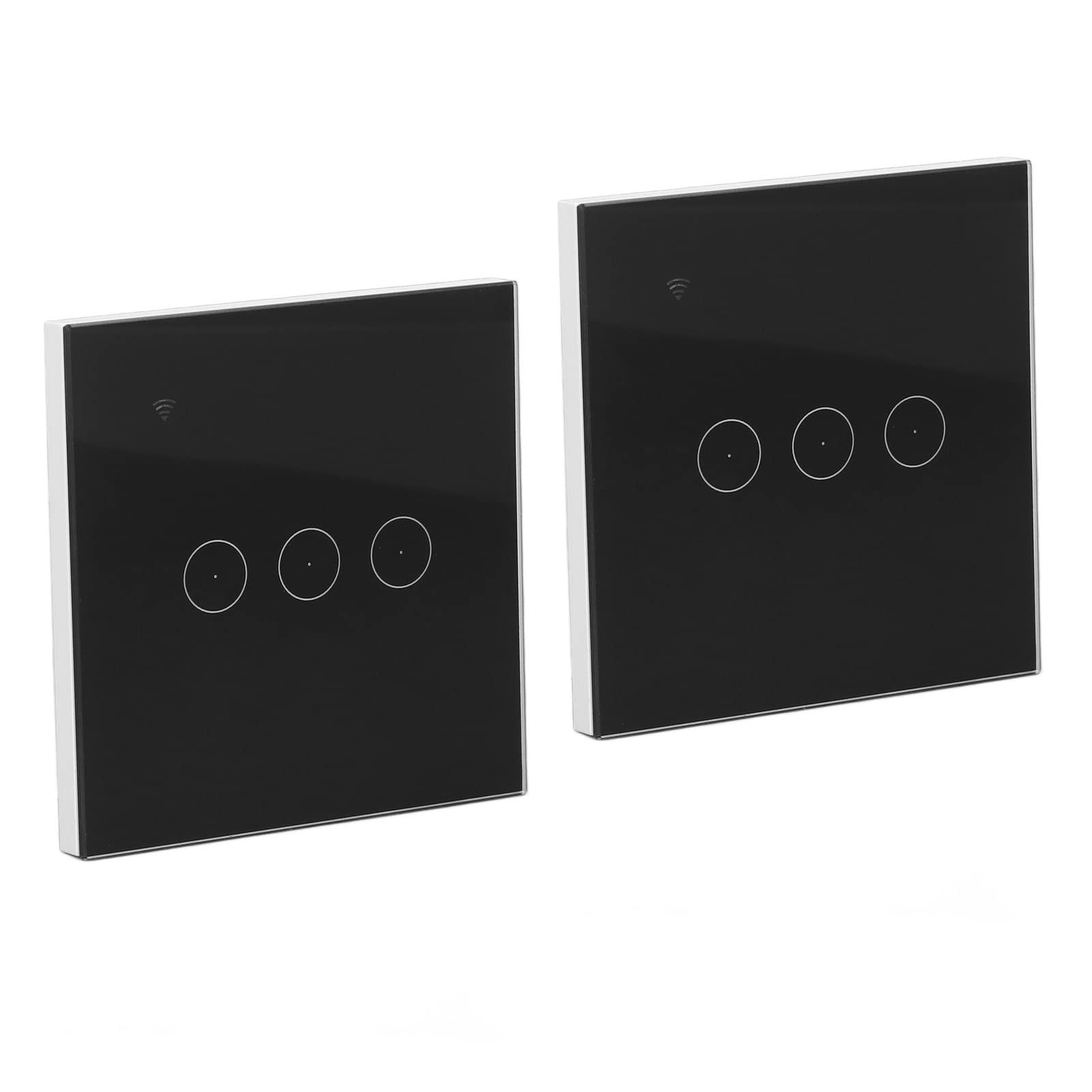 Smart Light Switch 3 Gang Touch Panel - 2 Pack with Circuit Protection for Living Room, Office & Smart Home Automation