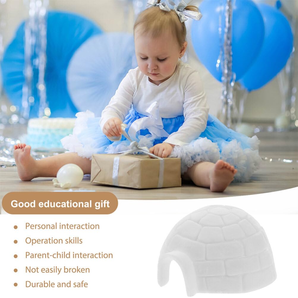 10pcs Mini Igloo Figurines - Lifelike Arctic Ice House Models for Dollhouse Decor, Cake Toppers & Micro Landscapes | Miniature Igloo Statues for Winter Scenes, Christmas Displays & Educational Toys