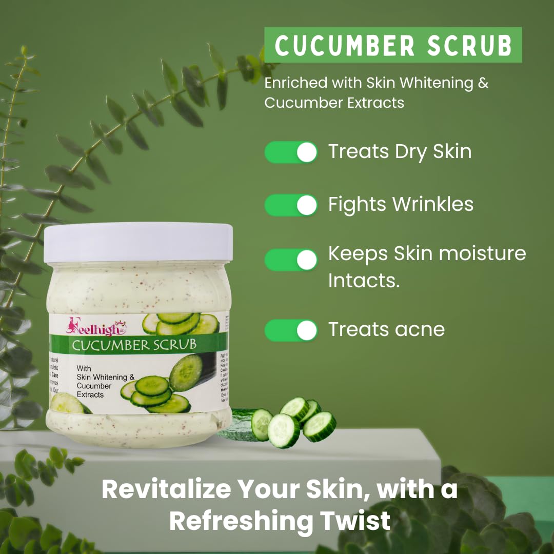 Facial Ice Roller for Skin Care | Reusable Cold Therapy Massager for Glowing & Clear Skin | Portable Face Massage Tool with Cooling Benefits | Reduces Puffiness & Soothes Skin | Perfect for Morning Routine, Post-Workout Recovery & Sunburn Relief | Cucumber & Aloe Vera Whitening Face Scrub (500ml) for Men & Women