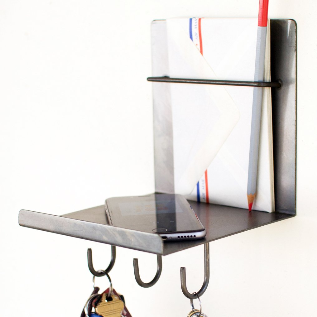 Sturdy Metal Wall Organizer for Keys, Mail & Accessories - Perfect for Entryway, Office & Home Organization