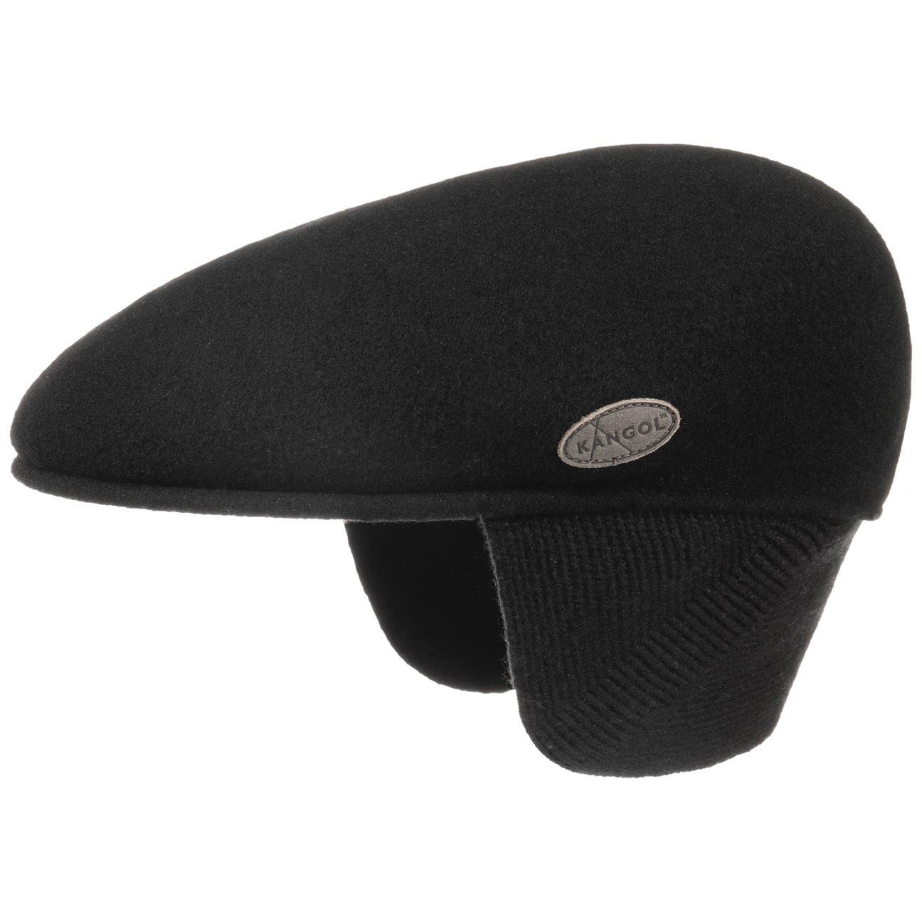 Kangol 504 Flat Cap with Ear Flaps - Winter Wool Hat for Men & Women - Perfect for Outdoor Activities, Hiking, and Cold Weather Fashion