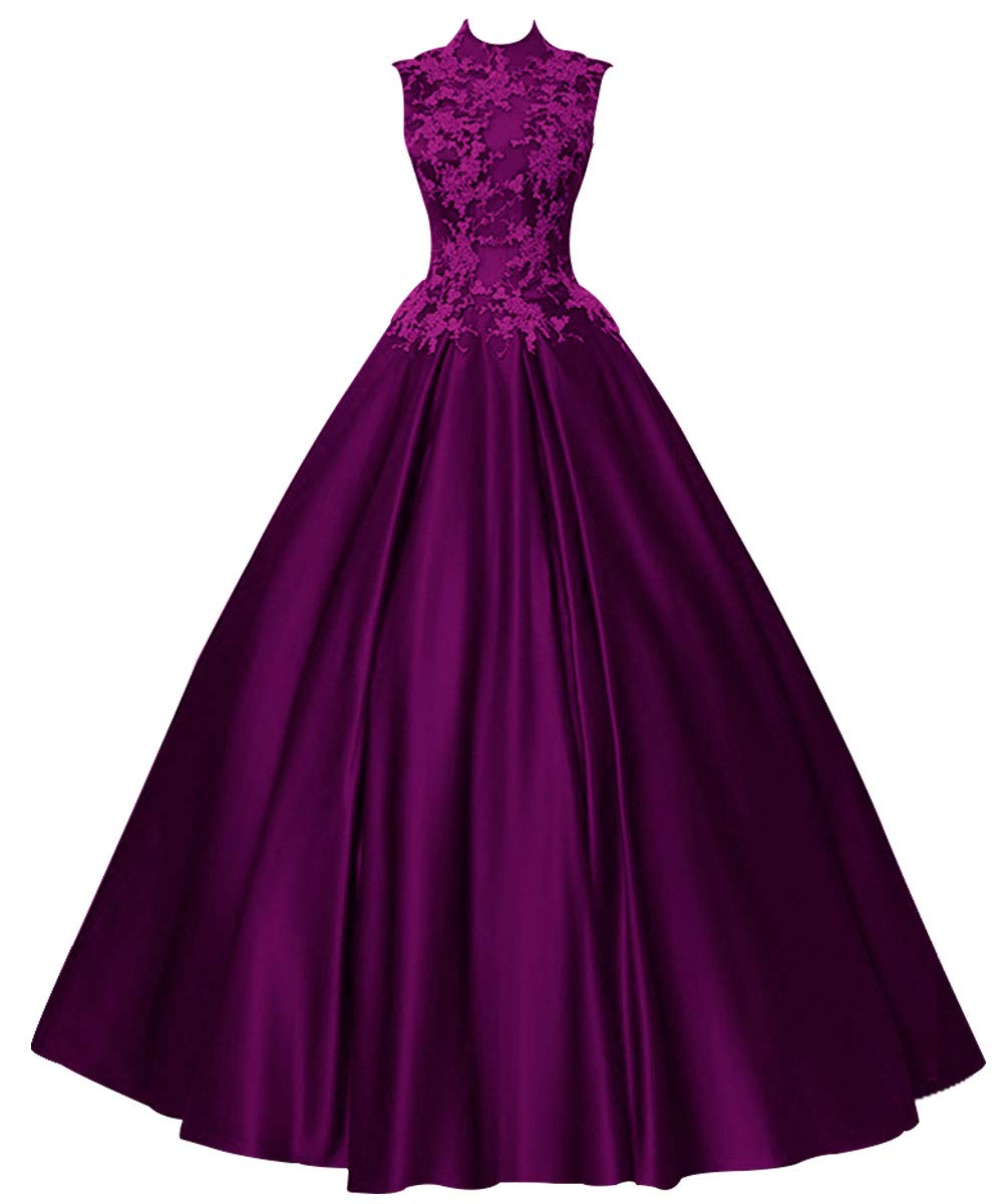 Elegant Long Prom Dress for Quinceañera | Princess Evening Gown with Halter Neck & Sleeveless Design | Perfect for Homecoming, Formal Dances & Special Occasions
