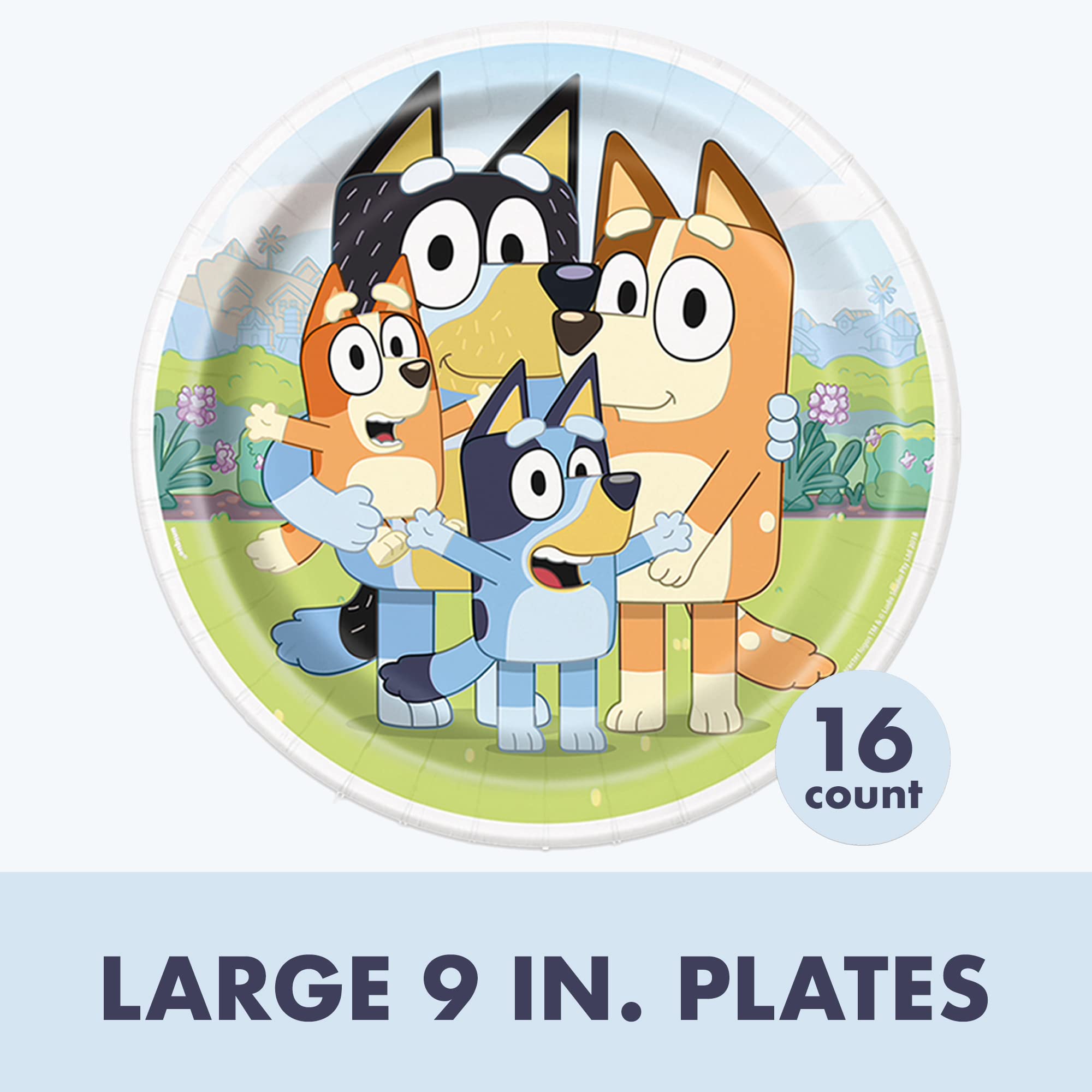 Bluey Birthday Party Supplies Set for 16 Guests - Bluey Themed Plates, Napkins & Decorations - Perfect for Kids Birthday Parties, Themed Events & Family Gatherings