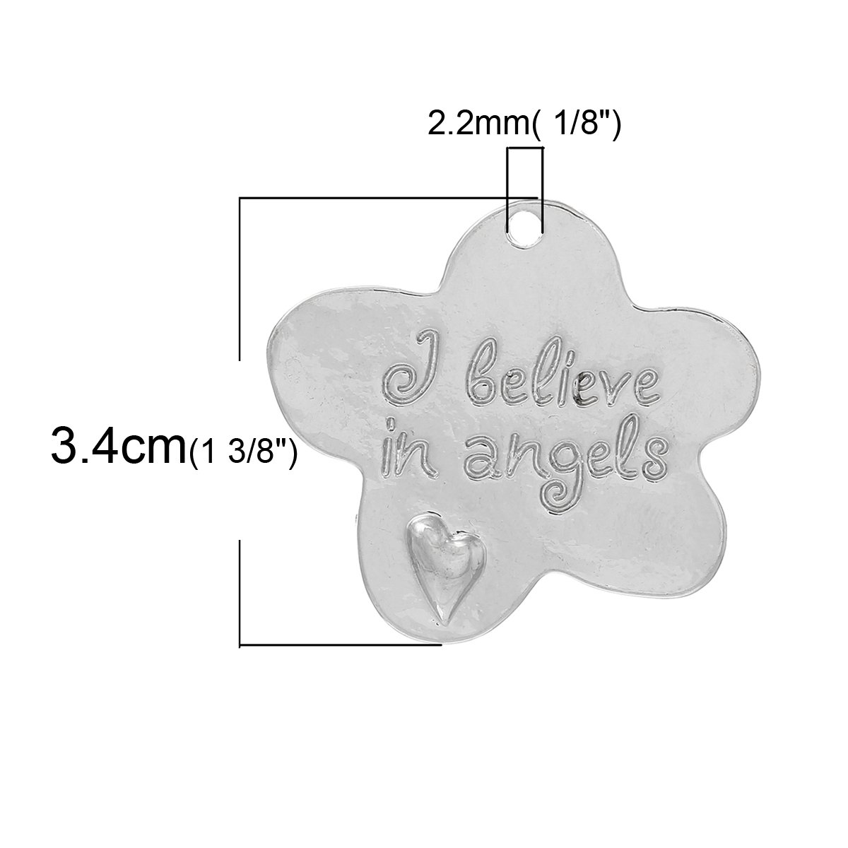 Sexy Sparkles I Believe in Angels Charm Pendant Necklace - Elegant Jewelry Gift for Women, Birthday, Anniversary & Special Occasions