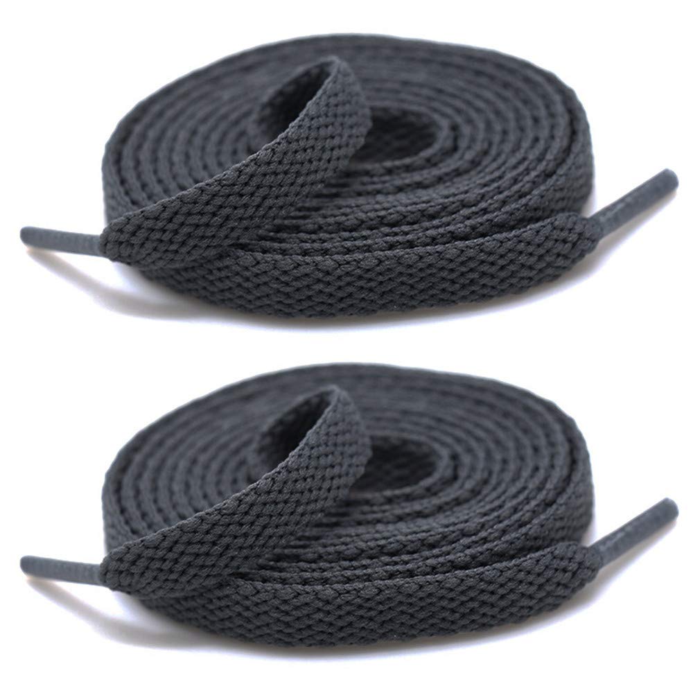 2 Pairs Colorful Flat Shoelaces for Sneakers, Boots & Skates - Durable Athletic Shoe Strings for Running, Walking & Sports Activities