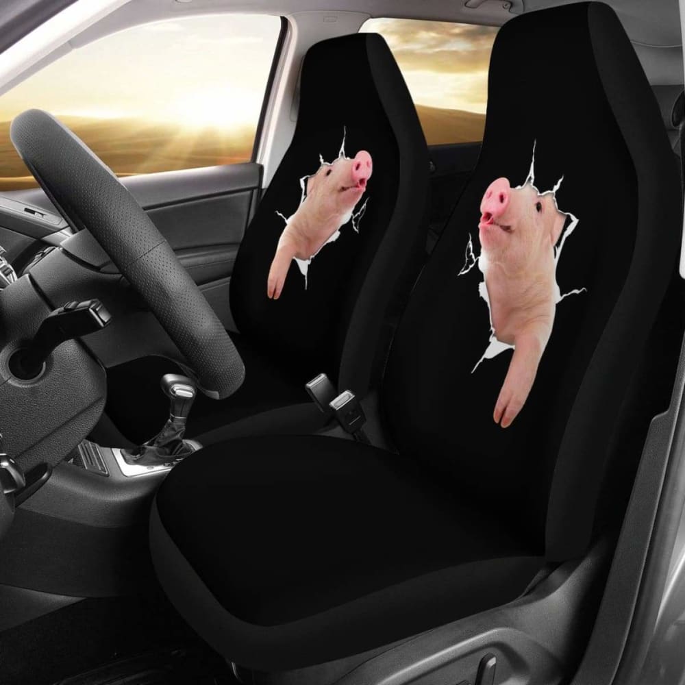 3D Pig 2 Car Seat Covers - Waterproof & Non-Slip Universal Fit for Cars, SUVs, Trucks - Cute Pig Design for Kids & Adults - Perfect for Road Trips, Daily Commute & Family Travel
