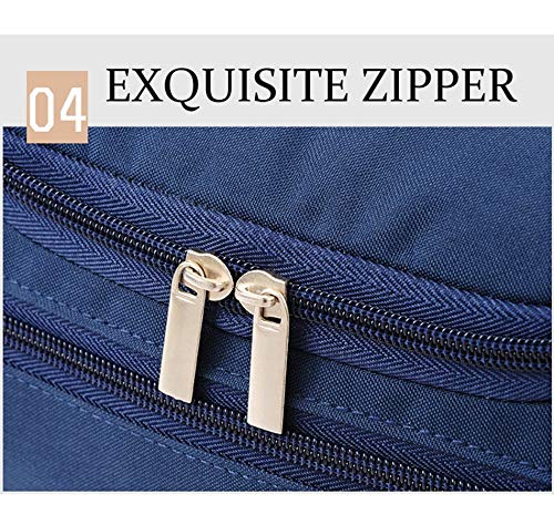 Trexee Extra Large Multifunctional Travel Bag - Waterproof Makeup Organizer & Cosmetic Case for Women | Portable Grooming Kit Storage with Hook | Perfect for Air Travel, Camping & Home Organization (Blue)