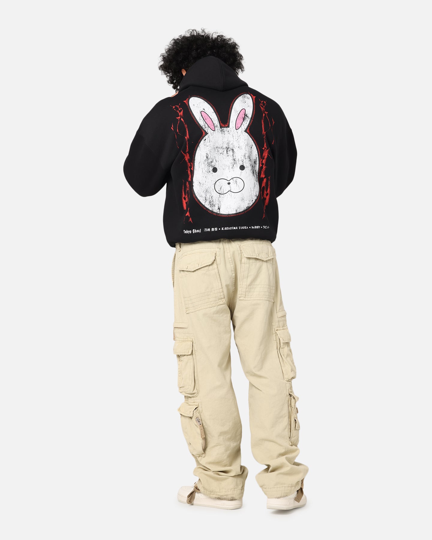 73 Studio X Tokyo Ghoul Rabbit Premium Hoodie Black - Anime Cosplay Hooded Sweatshirt for Fans & Collectors | Perfect for Conventions, Halloween & Casual Wear