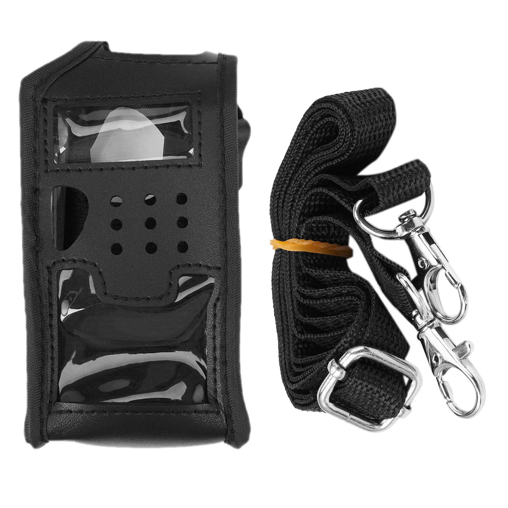LIZZOT Leather Walkie Talkie Case for 5R Series Portable Radios - Compatible with 5R, 5RA Plus, 5RE Plus, 5RB, RONSON & 8R Models - Durable Protective Cover for Outdoor Adventures, Hiking & Emergency Communication