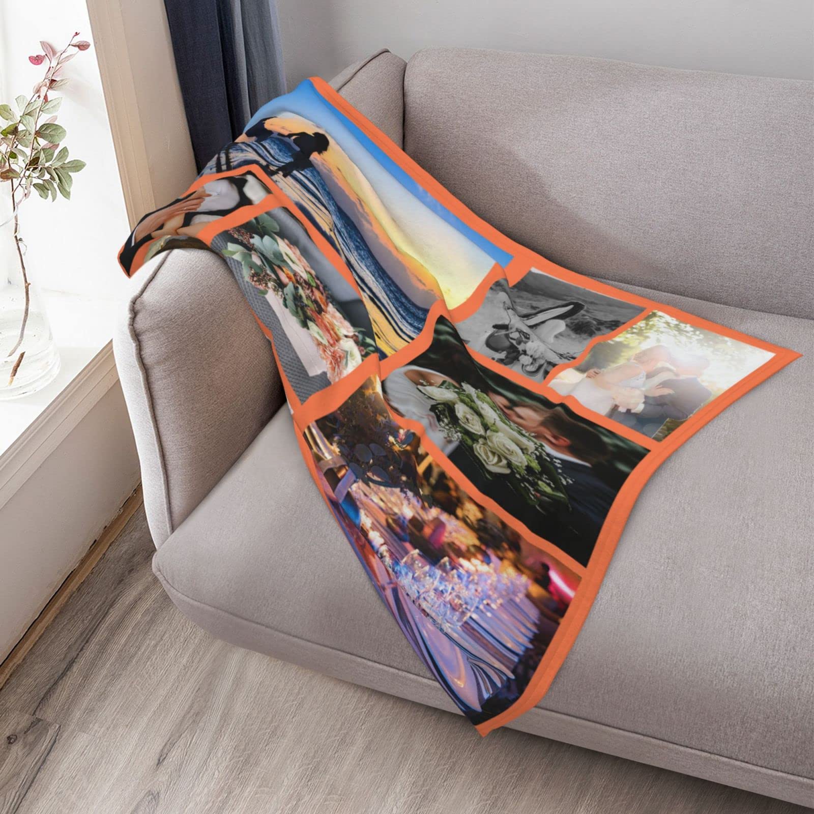 **Custom Photo Blankets & Throws - Personalized with Your Own Pictures - Unique Wedding Gifts for Couples - Perfect for Anniversaries, Home Decor & Cozy Nights**