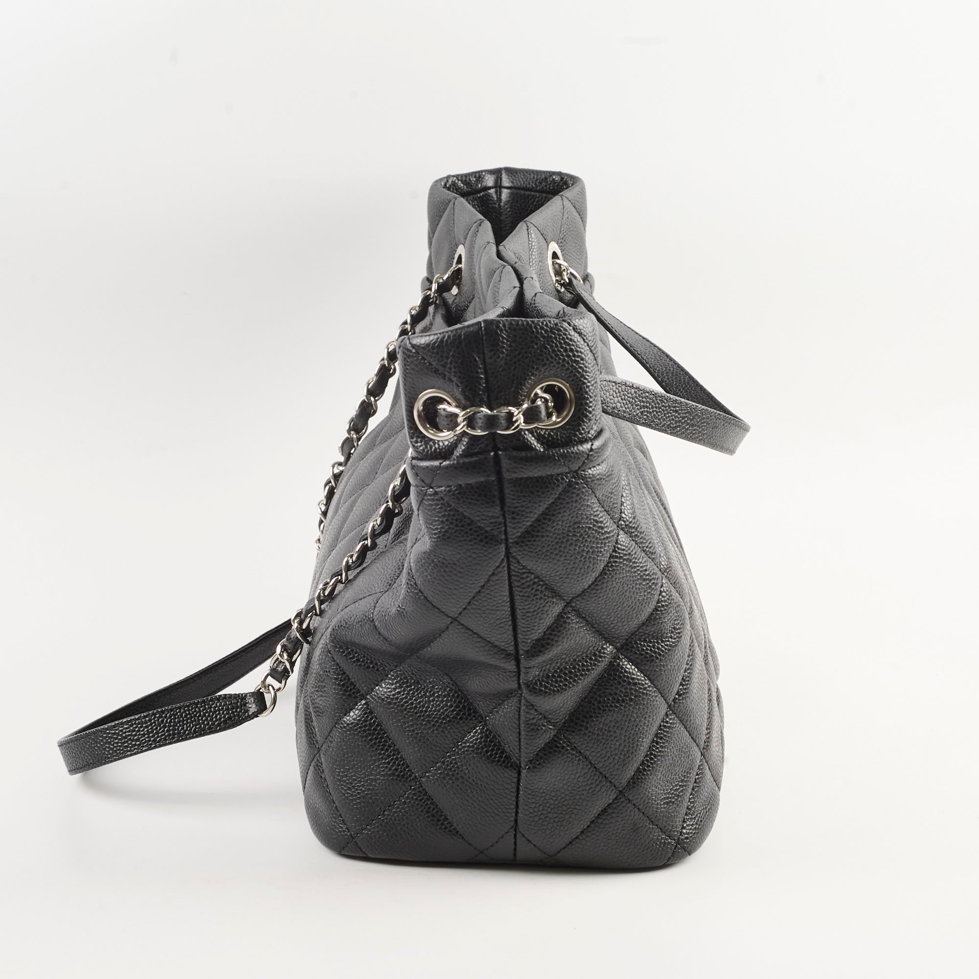 Chanel CC Logo Caviar Leather Black Shoulder Bag - Classic Quilted Crossbody Purse for Women | Perfect for Work, Evening Events & Luxury Fashion Accessories