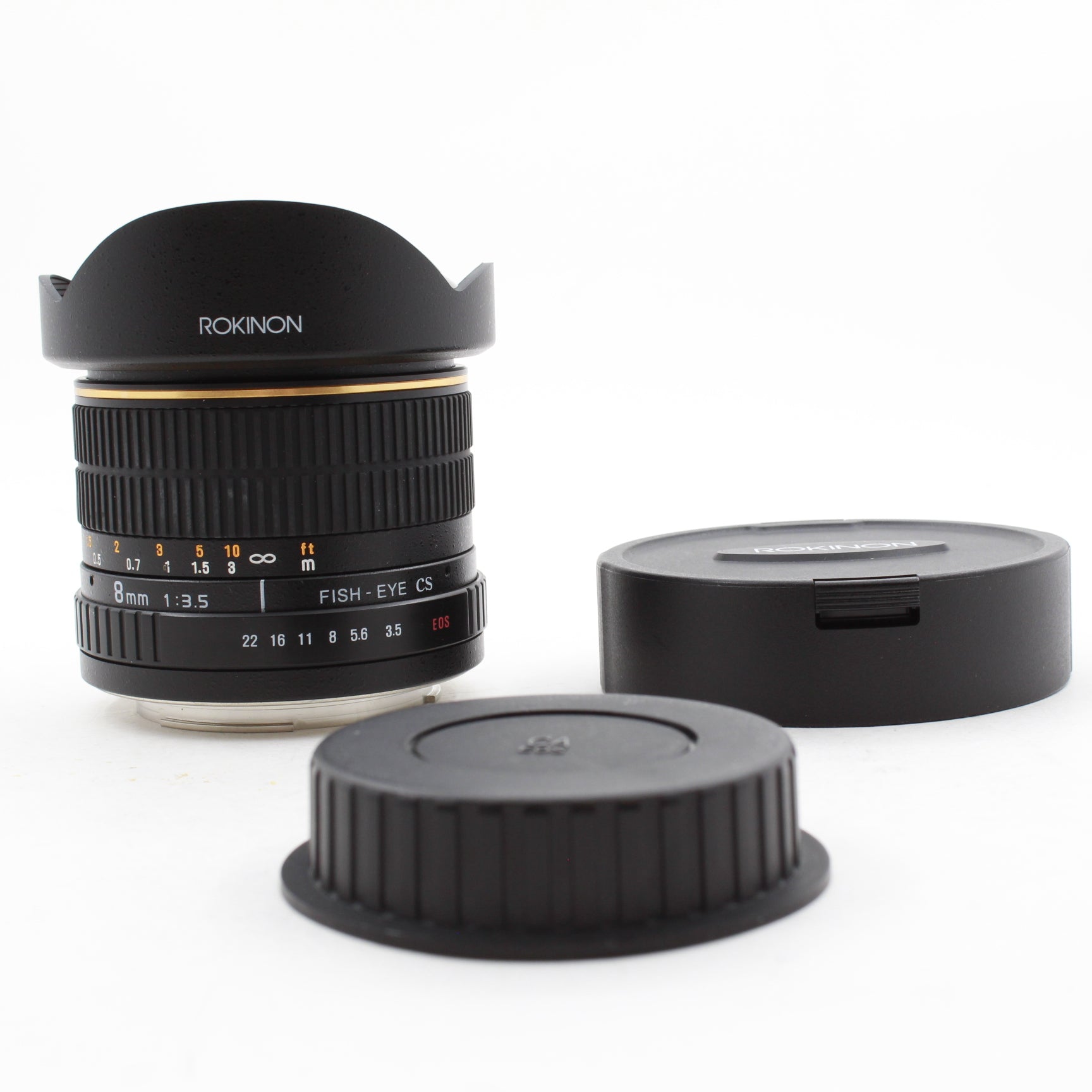 Used Rokinon 8mm f/3.5 Fisheye Lens for Canon EF Mount - Manual Focus Only - Perfect for Wide-Angle Photography, Landscape & Creative Shots