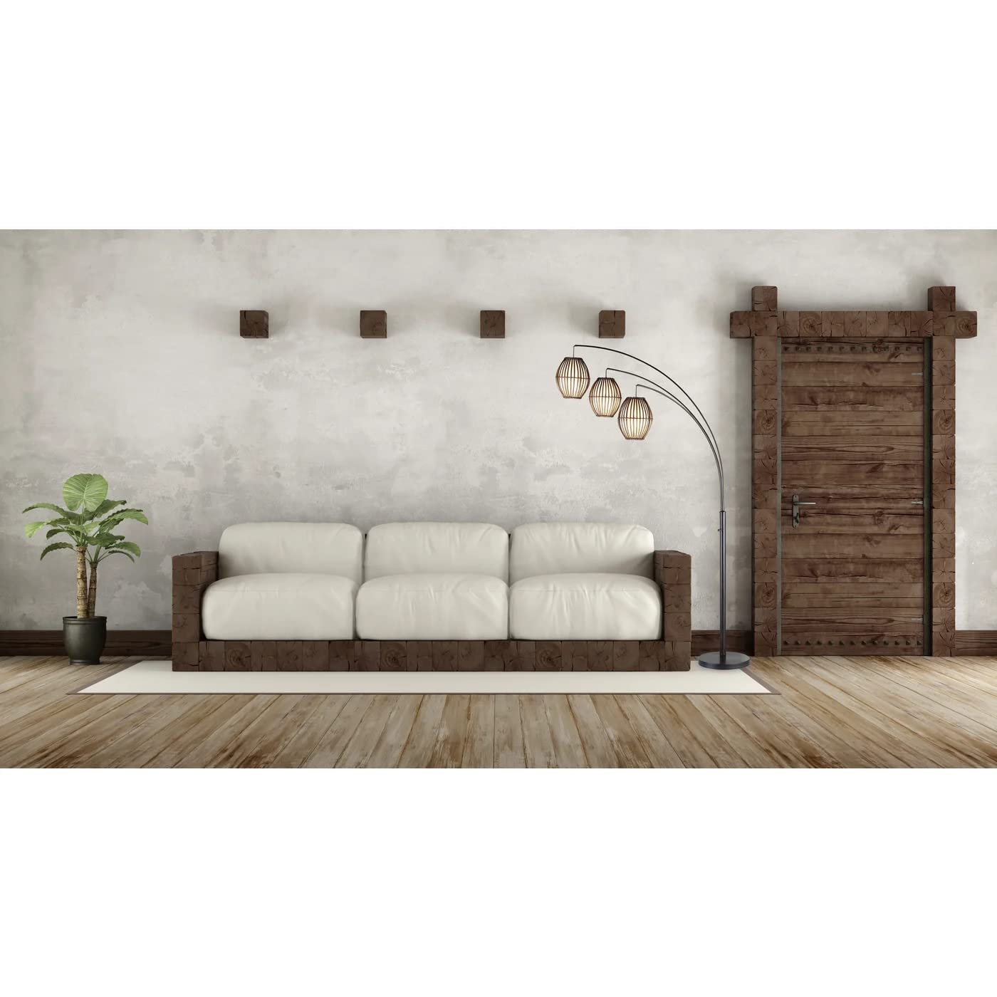 Adesso 4026-26 Maui Arc Floor Lamp - 82 Inch Tall, 3x60W Incandescent or 13W CFL Bulb Compatible, Antique Bronze Finish - Perfect for Living Room, Bedroom or Office Lighting