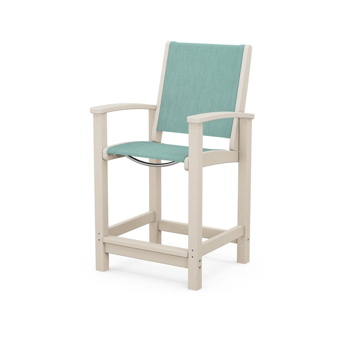 POLYWOOD Coastal Counter Chair - Durable Outdoor Bar Stool for Patio, Deck & Poolside - Weather-Resistant & Low Maintenance