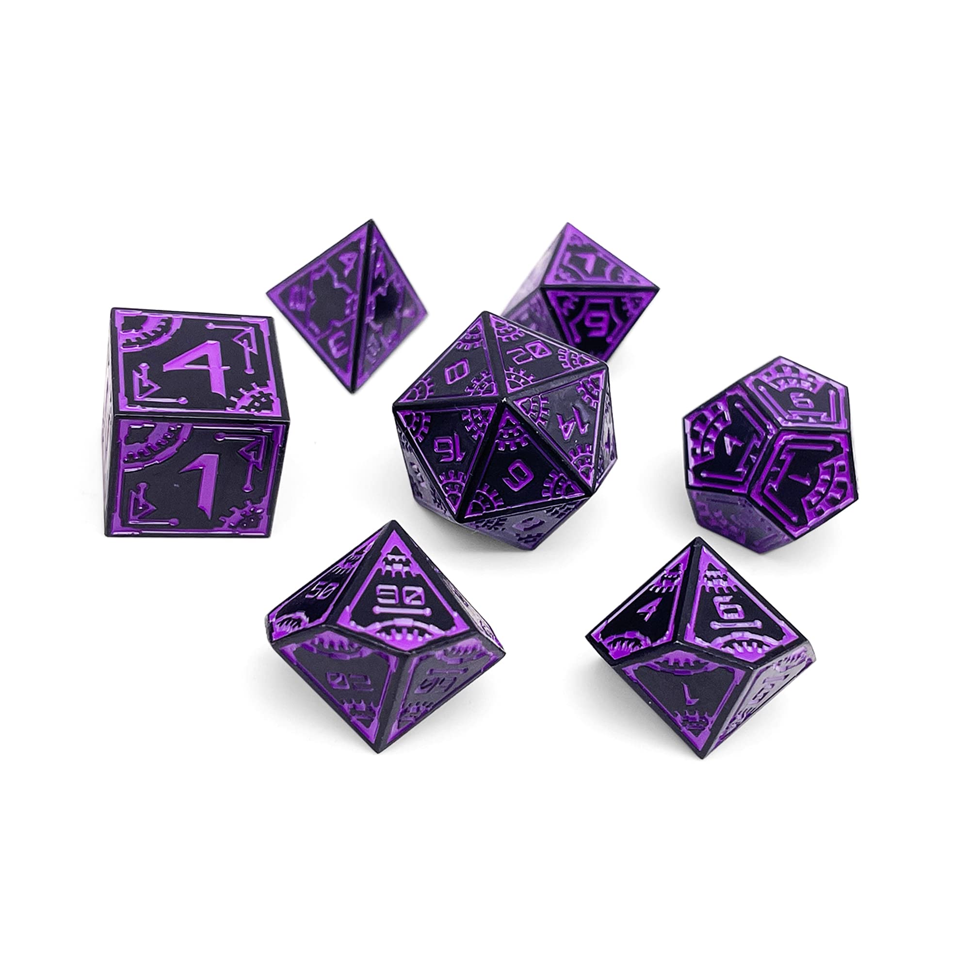 Norse Foundry Metal Space Dice Set - Wormhole Design for Sci-Fi RPG, D&D, and Tabletop Gaming Adventures