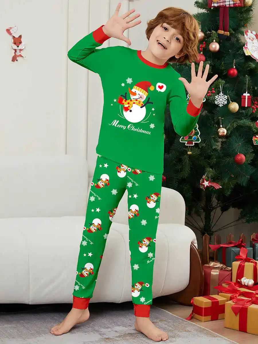 Snowman Christmas Matching Family Pajamas Set - Cozy Holiday Sleepwear for Kids & Adults - Perfect for Family Photos, Christmas Morning & Festive Gatherings