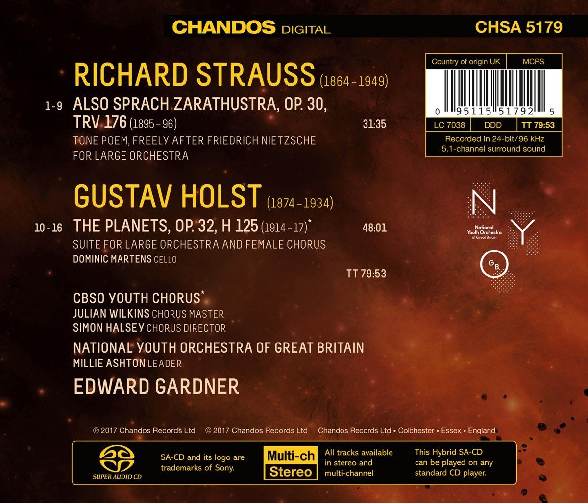 Gustav Holst: The Planets & Richard Strauss: Also Sprach Zarathustra - Classical Music CD for Relaxation, Study and Meditation