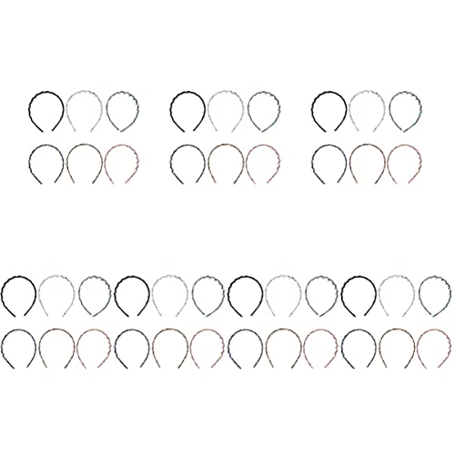 FRCOLOR 42 Pcs Teeth Headbands for Women - Non-Slip Hair Hoops with Wrapped Cloth Teeth - Perfect for Workouts, Yoga, Sports & Everyday Styling