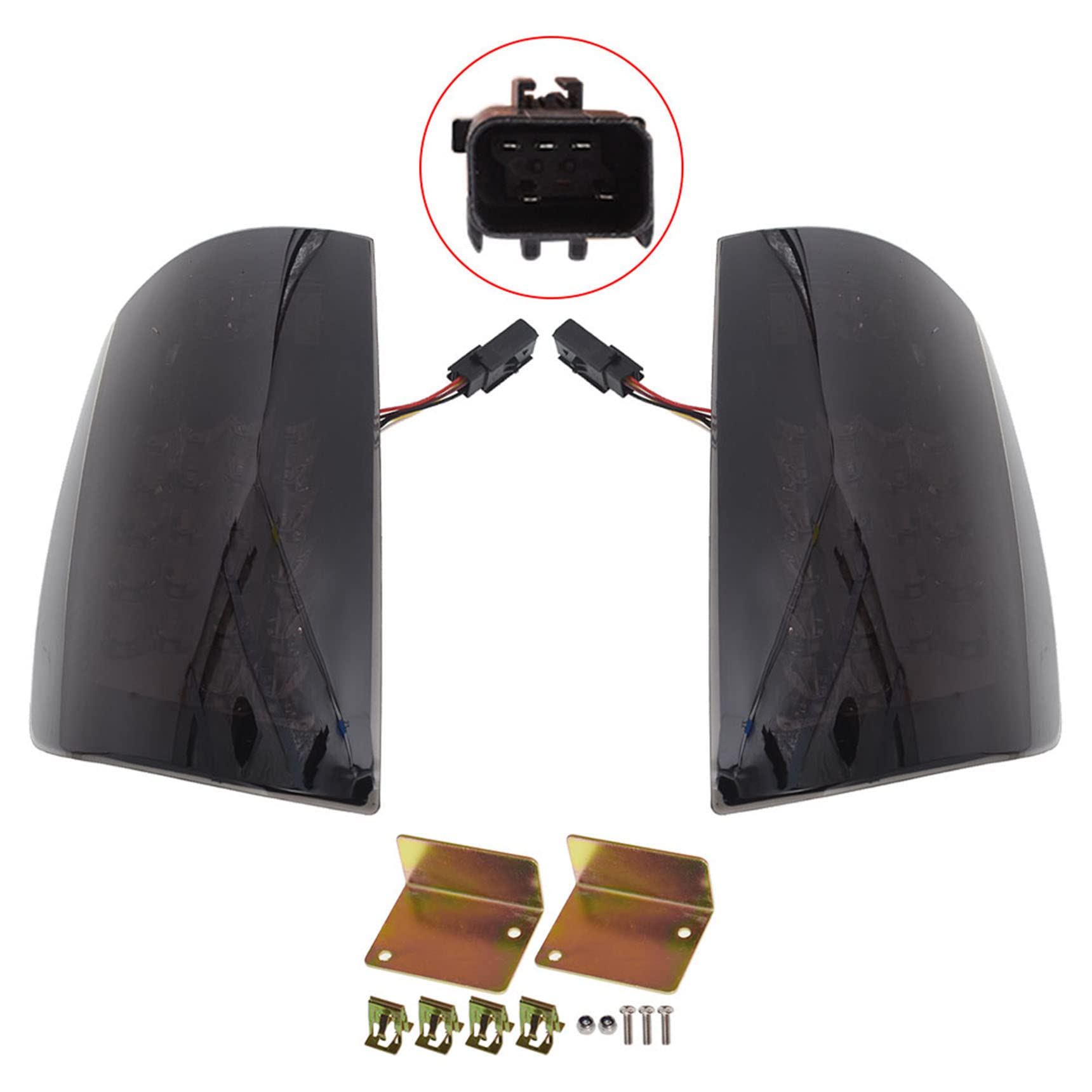 Black LED Tail Lights Brake Lamps Assembly Replacement for 2002-2006 Dodge Ram 1500 2500 3500 - Driver & Passenger Side - Durable & Bright LED Lights for Enhanced Night Visibility & Safety