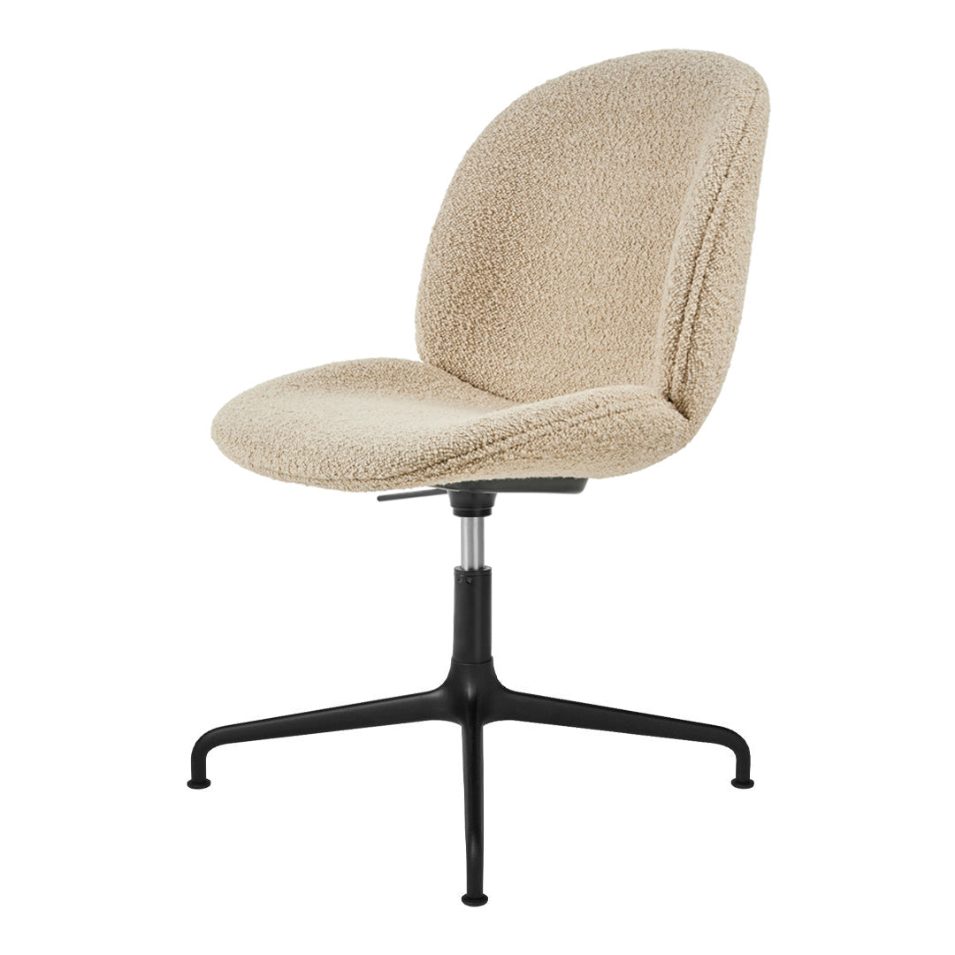 Ergonomic Beetle Meeting Chair with 4-Star Base - Height Adjustable & Fully Upholstered Office Chair for Conference Rooms, Home Offices, and Workspaces
