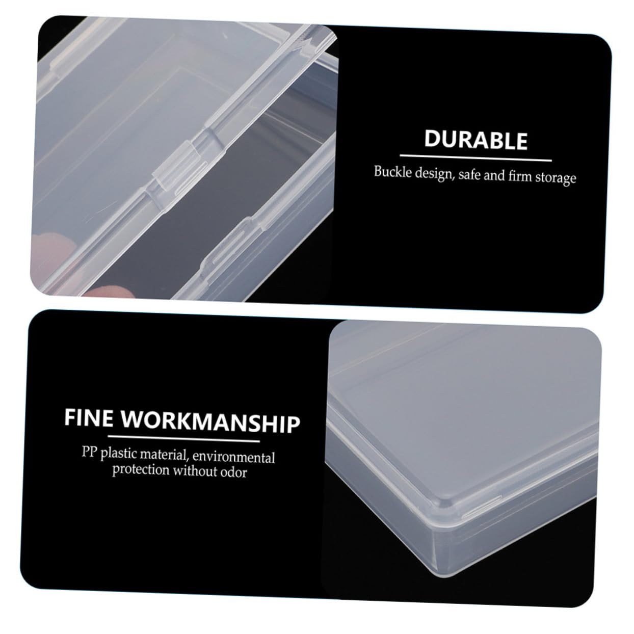 WHAMVOX 8Pcs Clear Playing Card Storage Boxes - Empty Poker Card Cases for Decks & Trading Cards - Card Organizers with Dividers - Perfect for Game Nights, Card Collecting, and MTG/Pokémon TCG Storage