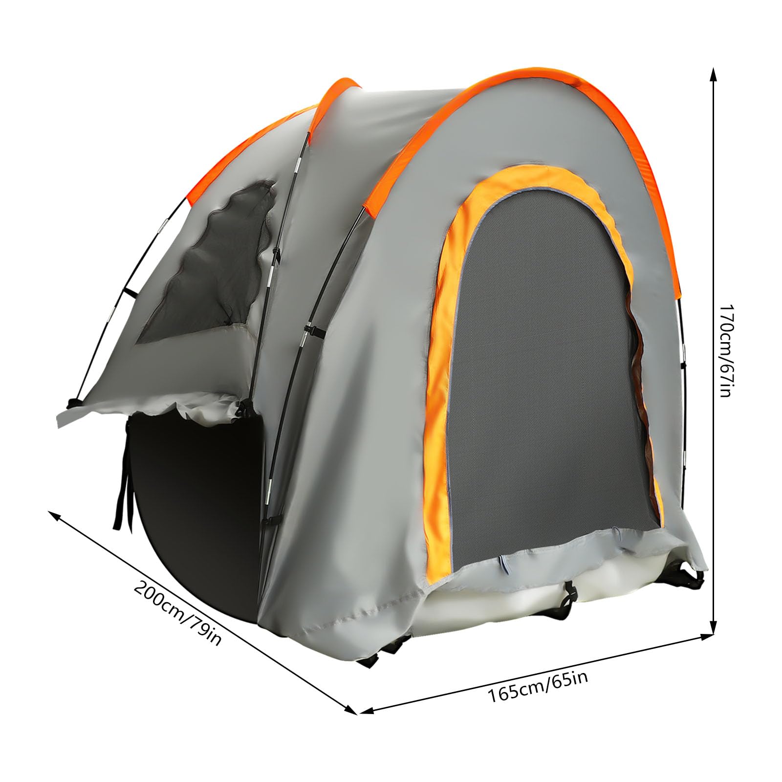 Portable Pickup Truck Tent for Camping - Quick & Easy Automatic Setup with Fan, Light, Cushion & Storage Bag | Waterproof Truck Bed Tent for Outdoor Adventures, Road Trips & Tailgating