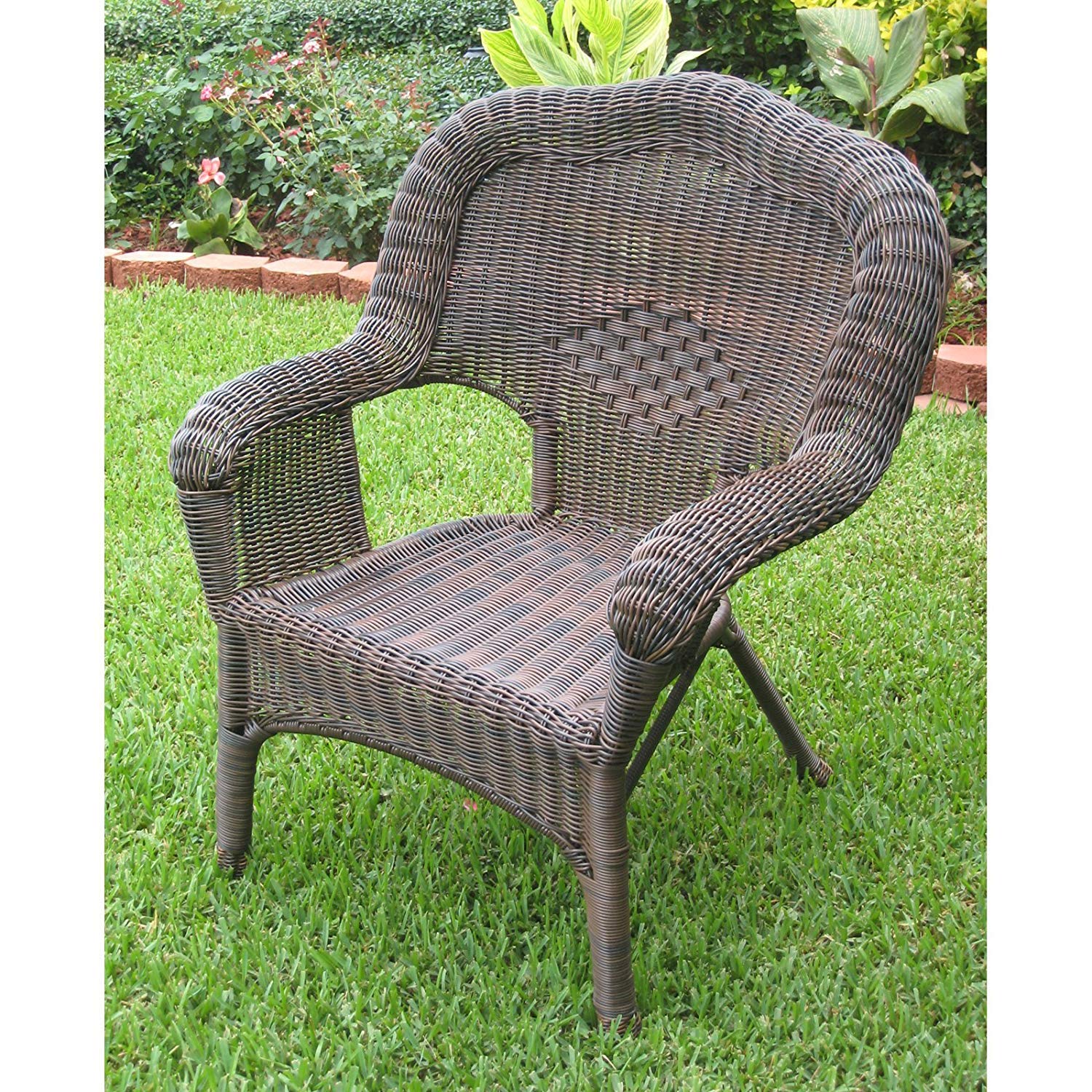 Premium Camelback Resin Wicker Patio Chairs Set of 2 - Weather-Resistant Outdoor Furniture for Garden, Poolside & Deck - Comfortable Patio Seating for Relaxation & Entertaining