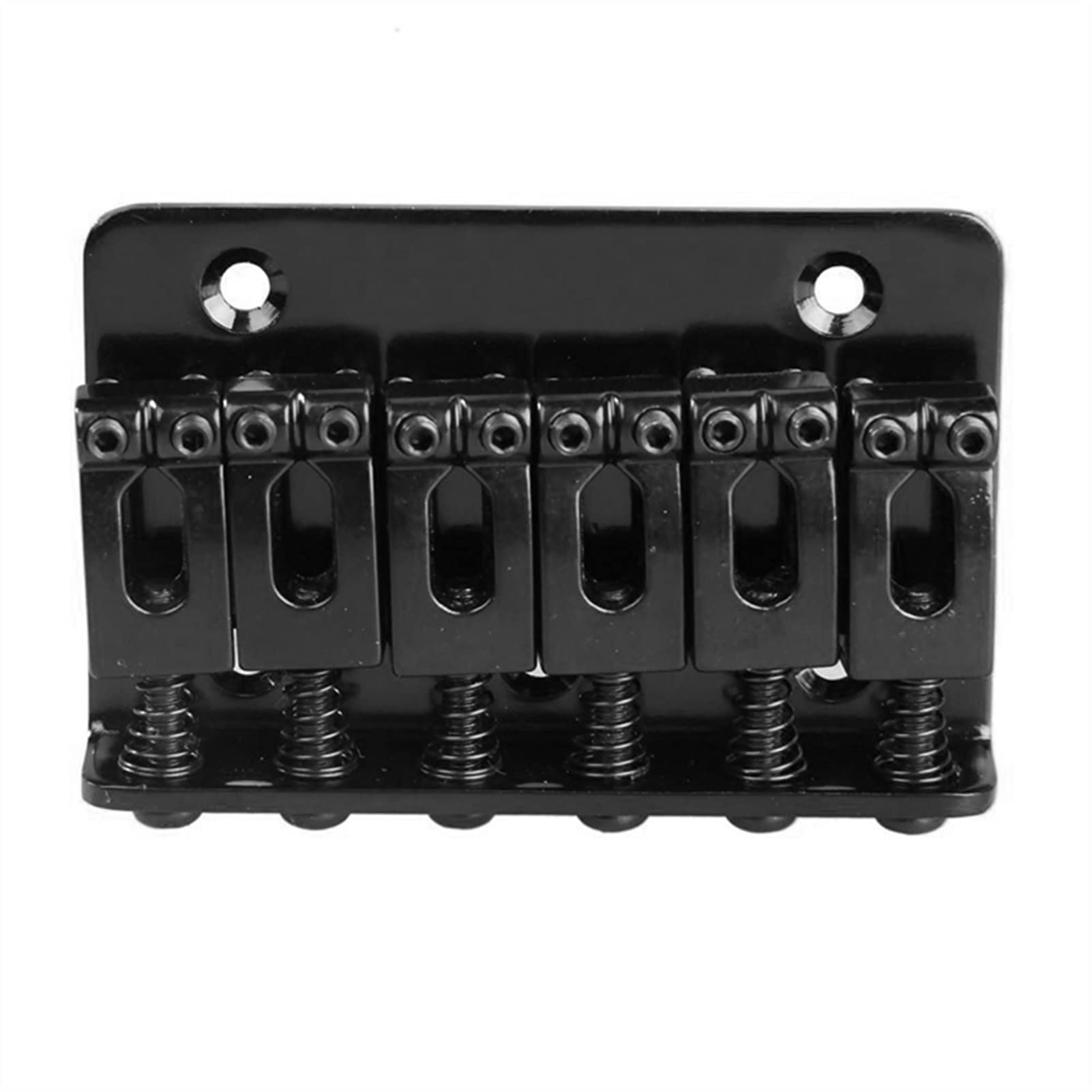 6-Saddle Hardtail Guitar Bridge with 2 Roller String Trees - Top Load Electric/Acoustic Guitar Bridge Replacement for Enhanced Tuning Stability | Perfect for DIY Guitar Repair & Upgrades