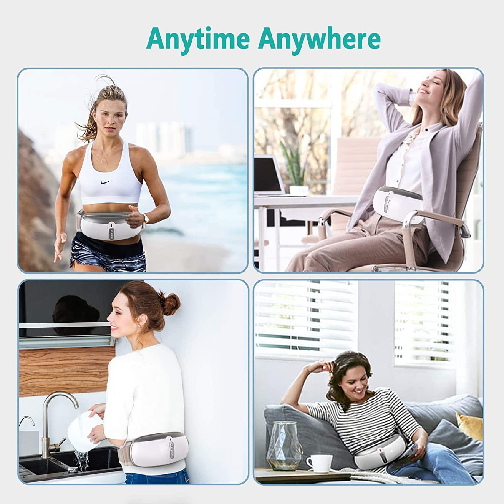 Wireless Slimming Belt - Rechargeable Vibration Massager for Weight Loss with 4 Modes (Belly/Buttocks/Legs/Back) - Perfect Gift for Women & Men - Ideal for Home Workout, Office Relaxation & Post-Exercise Recovery