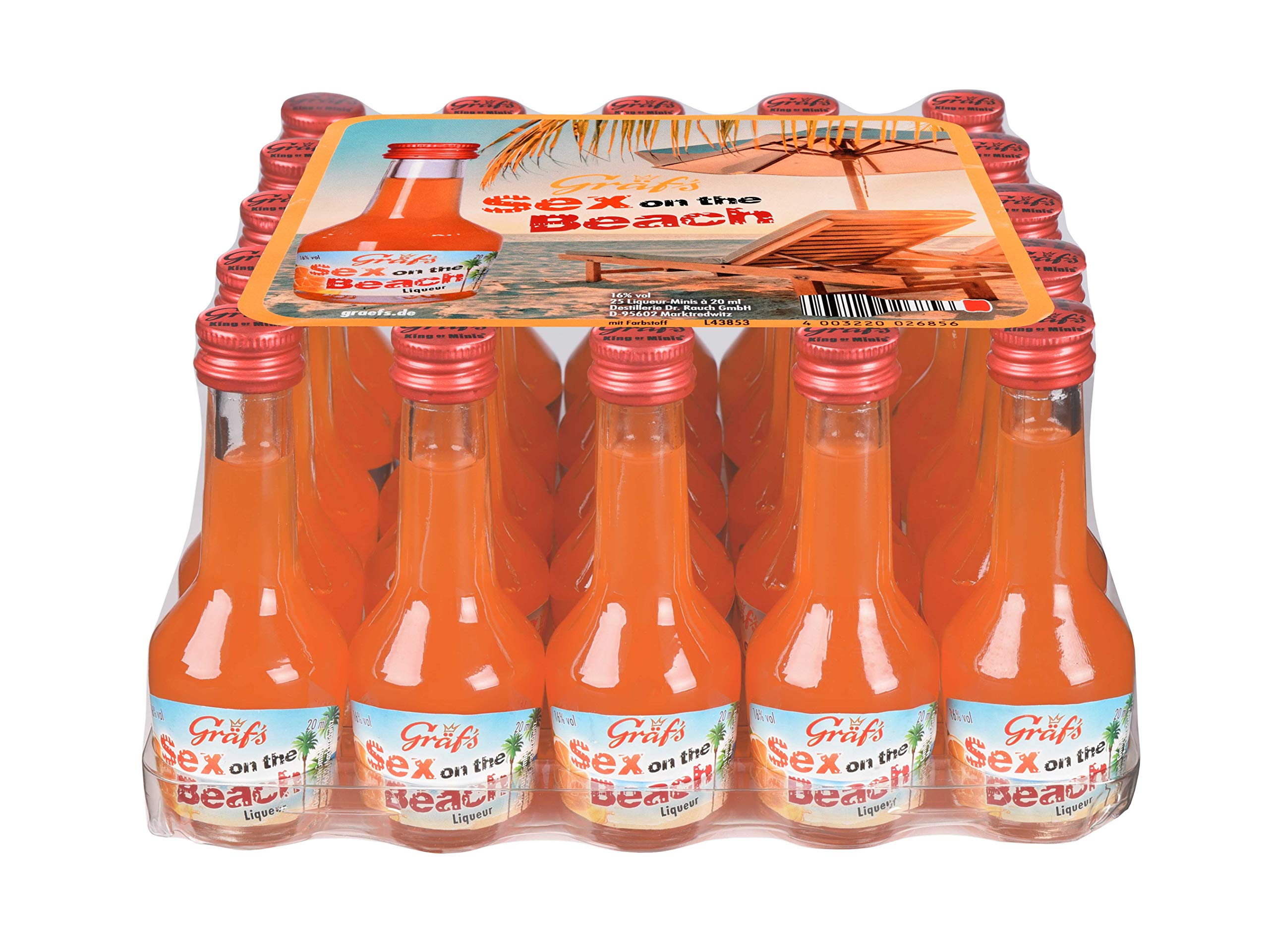 Gråfs Sex on the Beach Liqueur - 25ml Mini Bottle (Pack of 1) | Premium Cocktail Mixer for Beach Parties, Summer Drinks & Tropical Themed Events