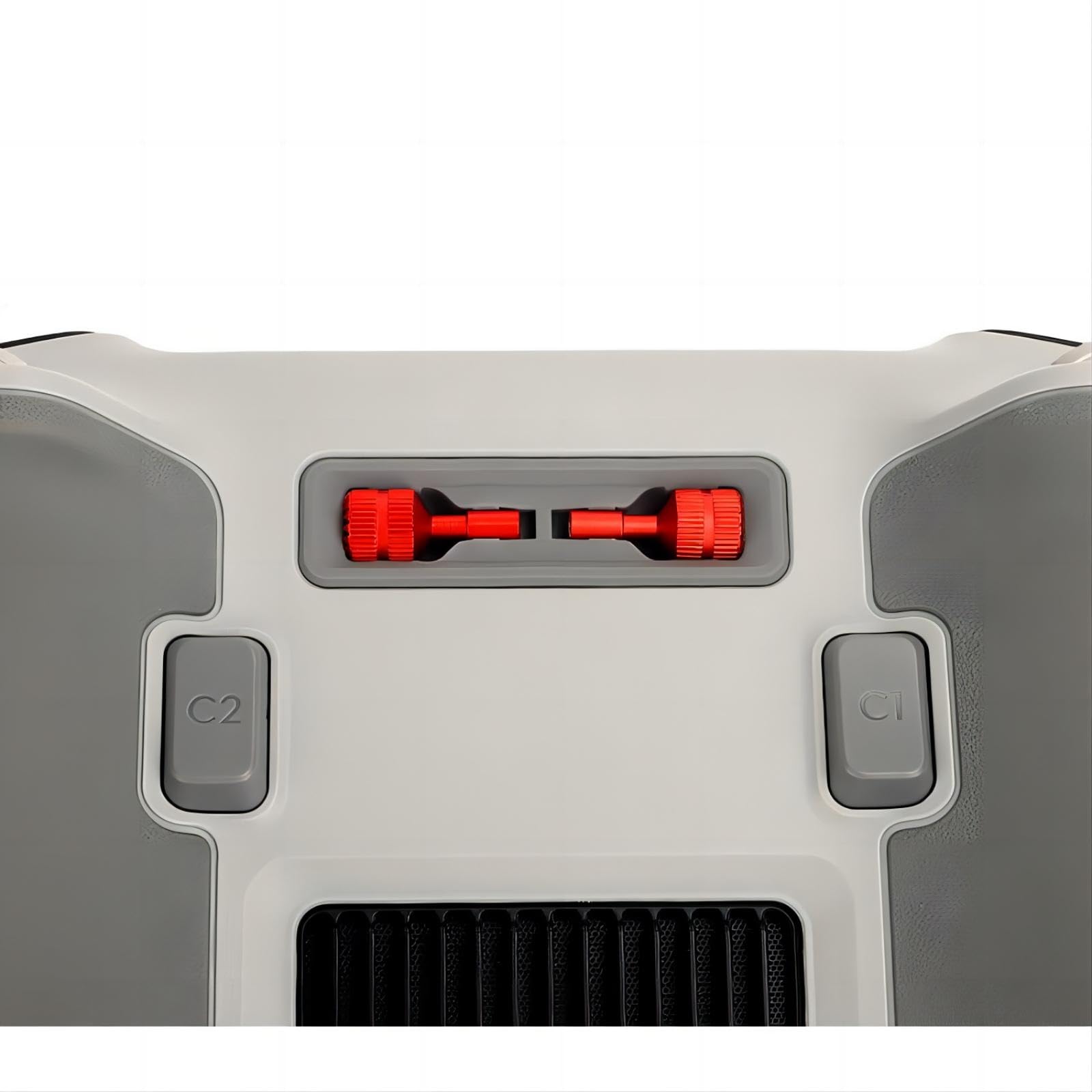 Premium Aluminum Alloy Red DJI RC Joystick Controller - Compatible with DJI RC 1, RC 2, Air 3 & Mini 3 Pro - Replacement Parts for Smooth Drone Control - Perfect for Aerial Photography & FPV Flying