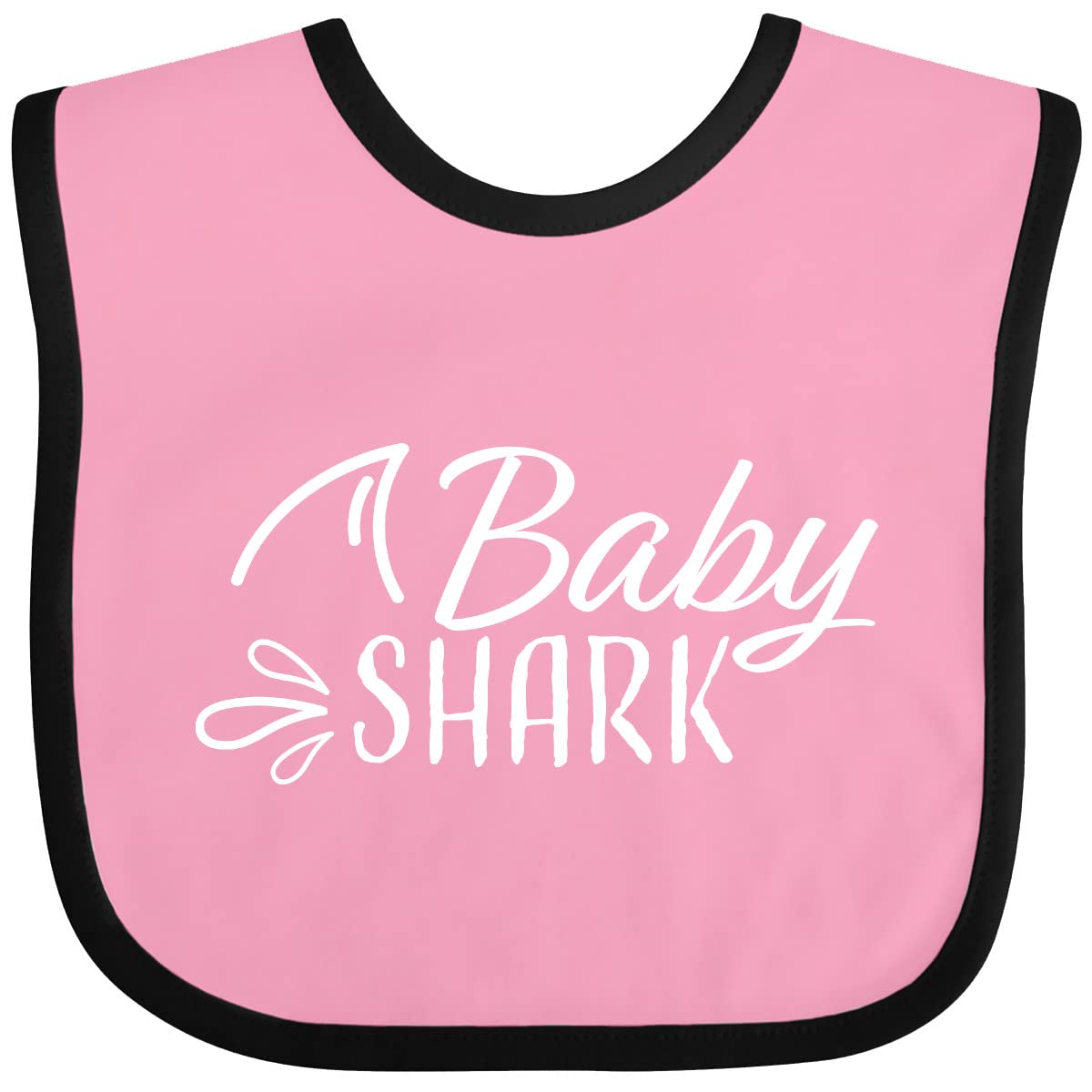 Inktastic Baby Shark with Shark Fin Baby Bib - Soft & Absorbent Feeding Bib for Infants & Toddlers - Perfect for Mealtime, Messy Play & Outdoor Activities