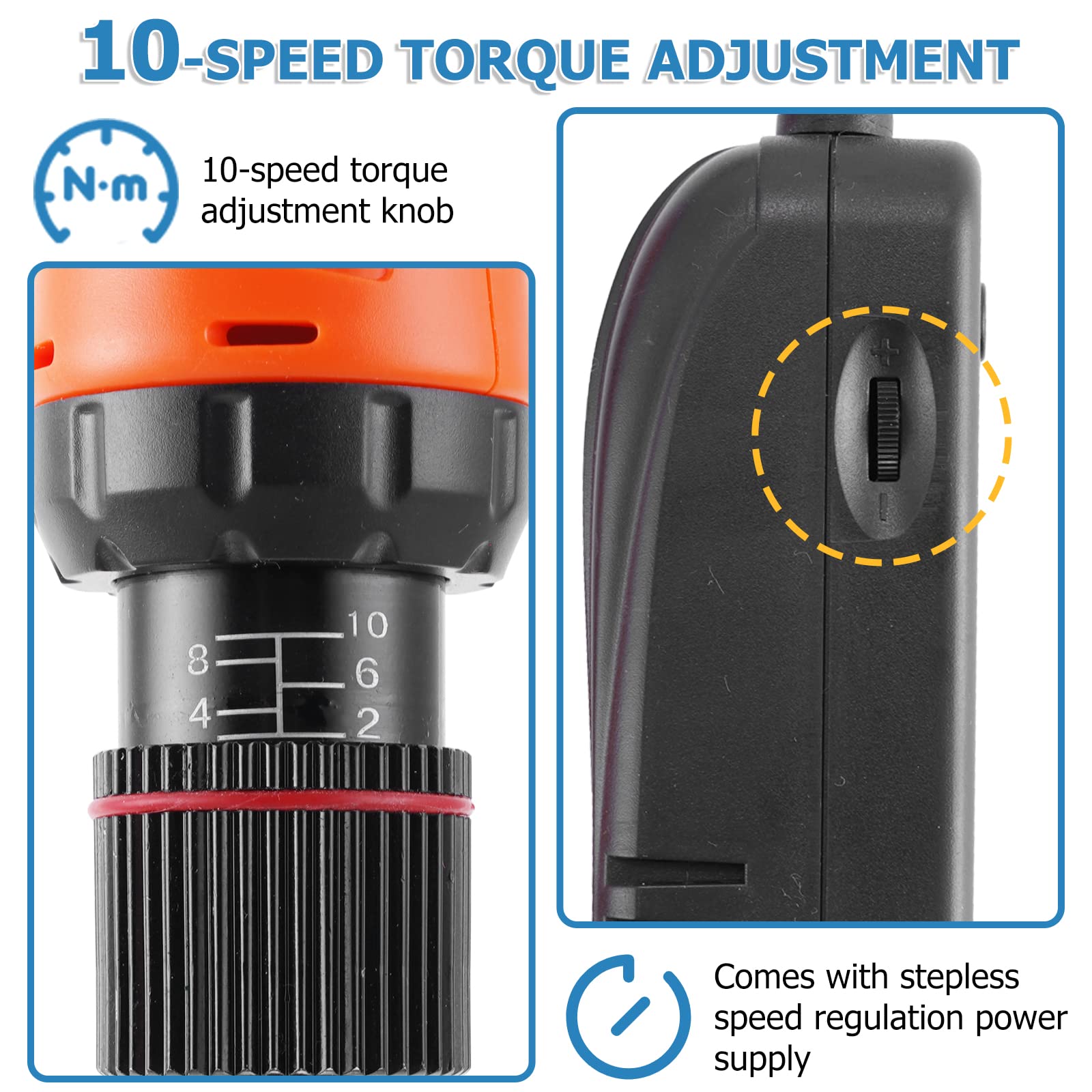 **Electric Screwdriver Set - Automatic Cordless Drill Tool with Torque Adjustment & Stepless Speed Control (6mm) - Perfect for DIY, Home Repair, and Electronics Assembly**