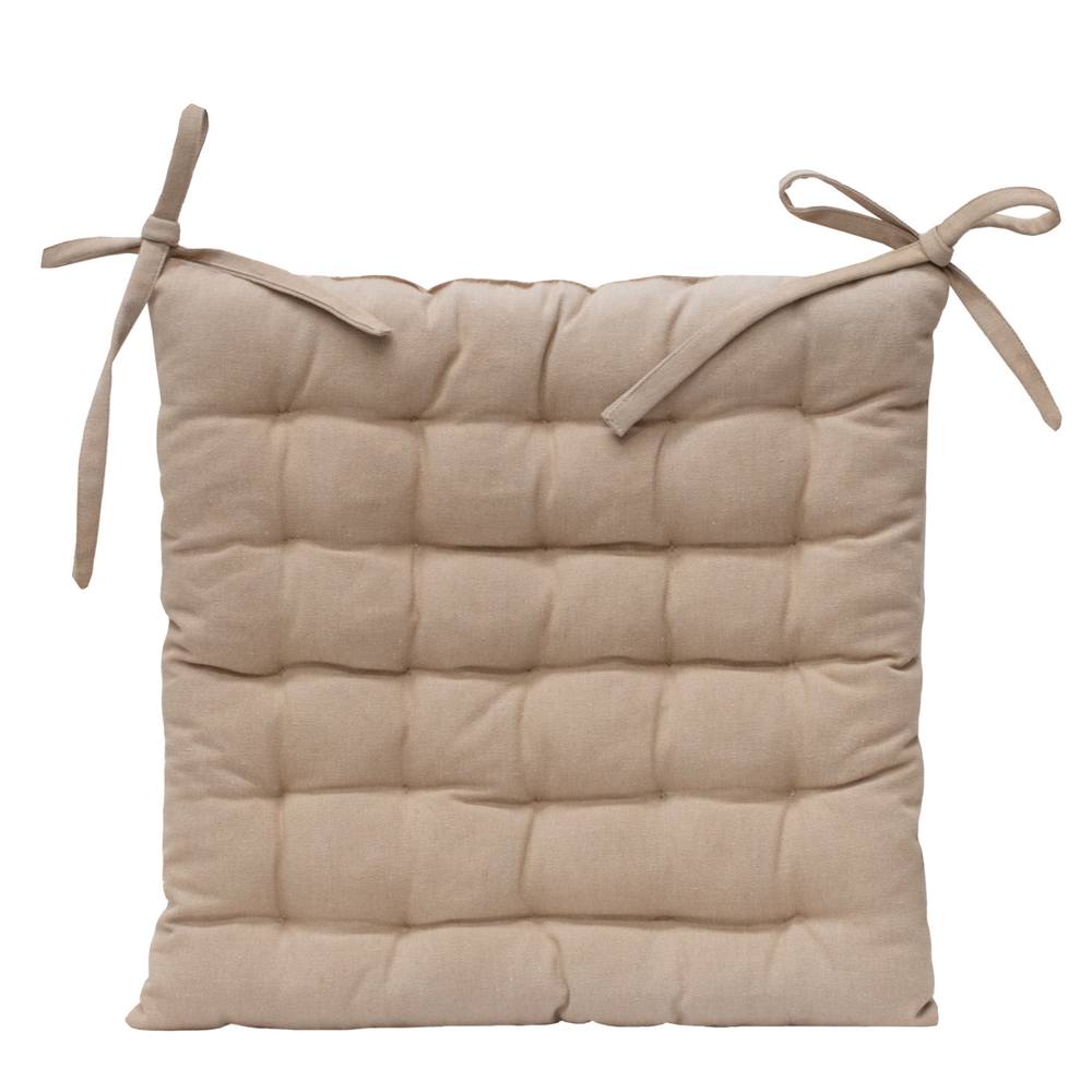 Premium Outdoor Solid Chair Cushion 40x40cm (16x16 Inches) - Waterproof Taupe Seat Pad for Patio Furniture - Perfect for Garden, Deck, Poolside & Camping Chairs