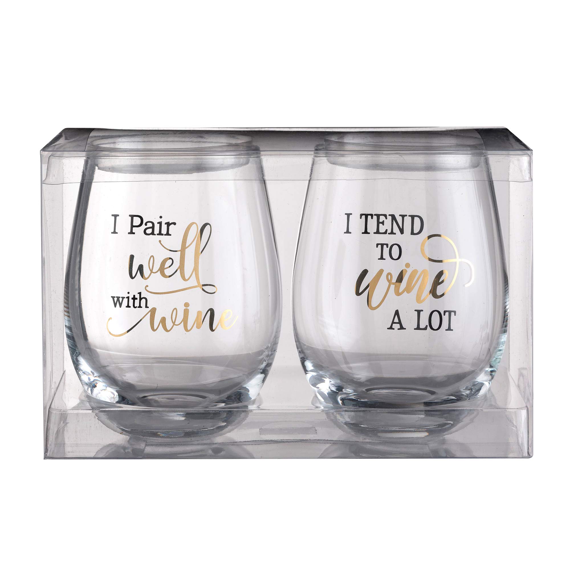 Lillian Rose Funny Wine Glass Set - 4.75