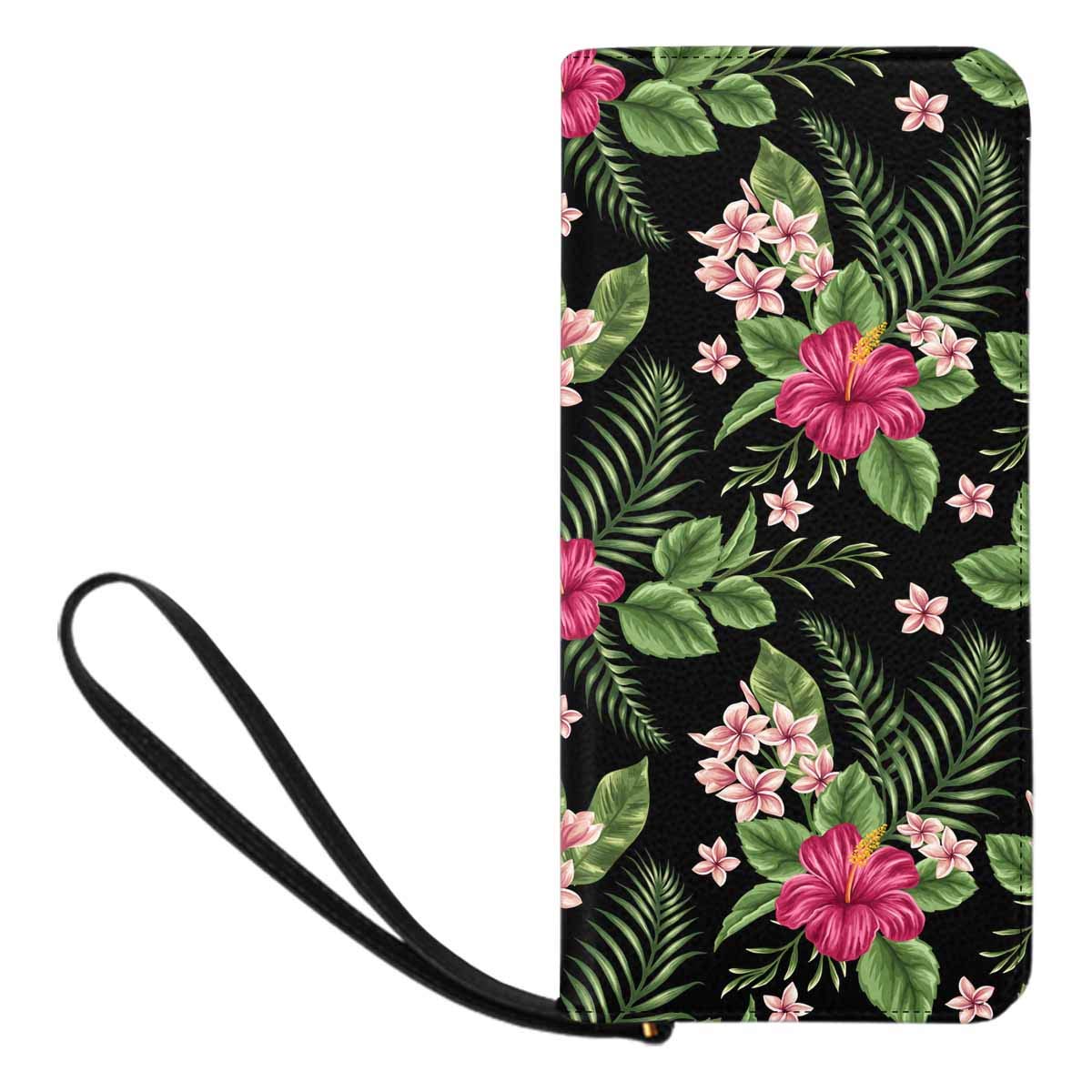 **InterestPrint Women's Hawaiian Neon Flower Print Clutch Purse - Stylish Beach Party, Vacation & Evening Out Handbag**