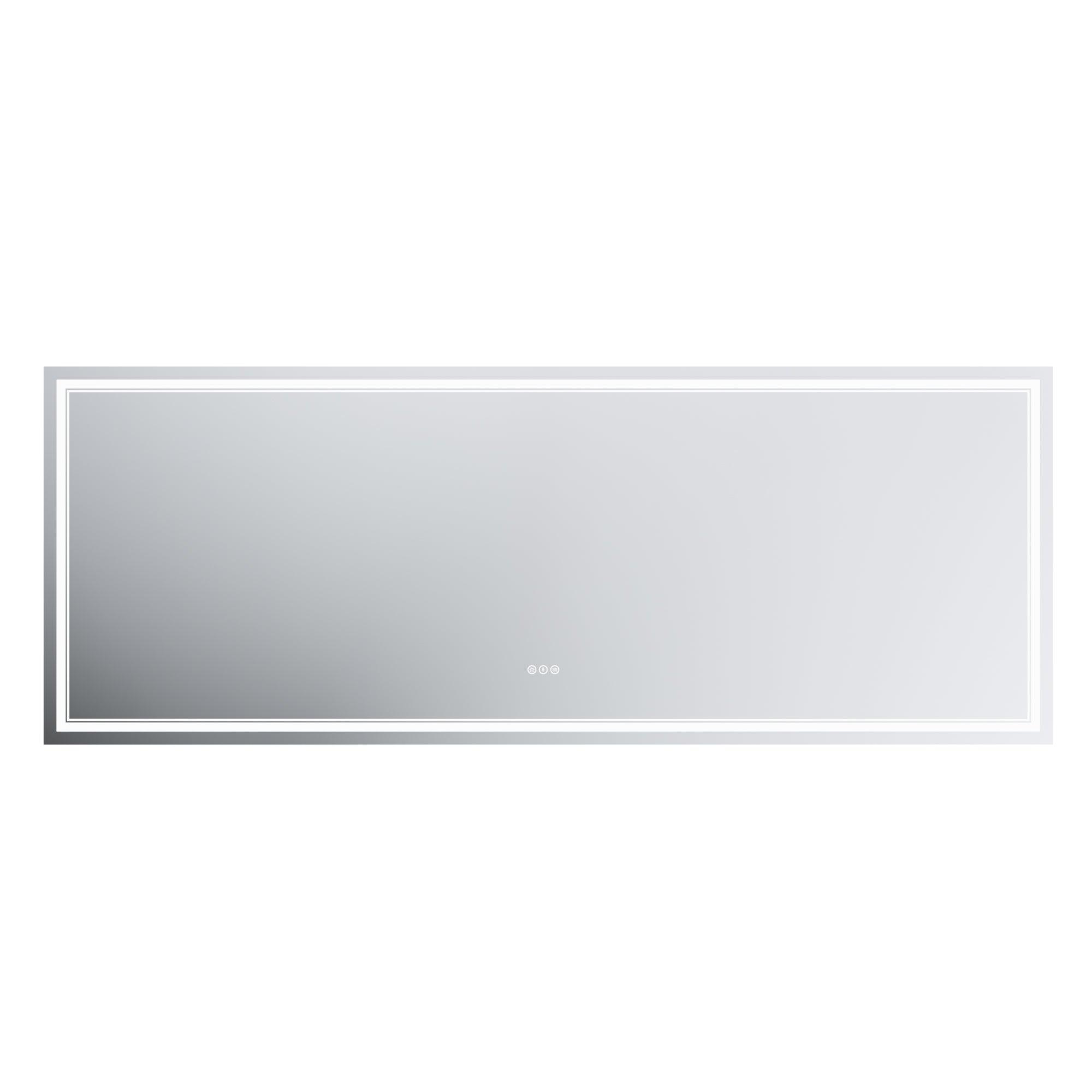 Anti-Fog LED Bathroom Mirror with Dimmable Backlit & Touch Switch - GlareGuard Illuminated Vanity Mirror for Makeup, Shaving & Home Decor