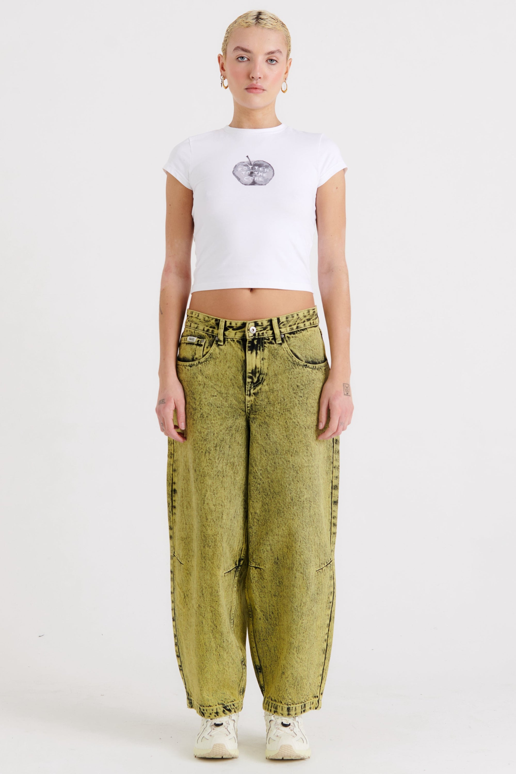 Goliath Acid Wash Green Jeans for Men - Stylish Distressed Denim Pants for Casual Wear & Street Fashion
