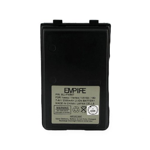 Vertex FNB-67LI Replacement Battery - 2200mAh Li-Ion High Capacity 2-Way Radio Battery for Empire & Vertex Radios - Perfect for Outdoor Adventures, Construction Sites & Emergency Communications