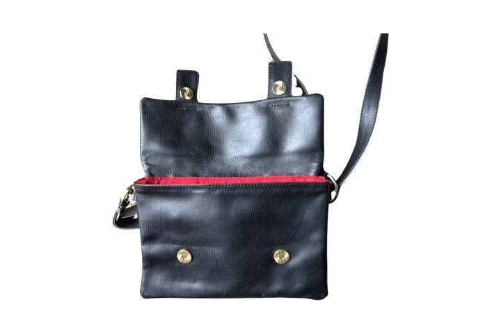 Premium Black Leather Handbag for Women - Stylish & Durable Crossbody Purse for Work, Travel & Everyday Use