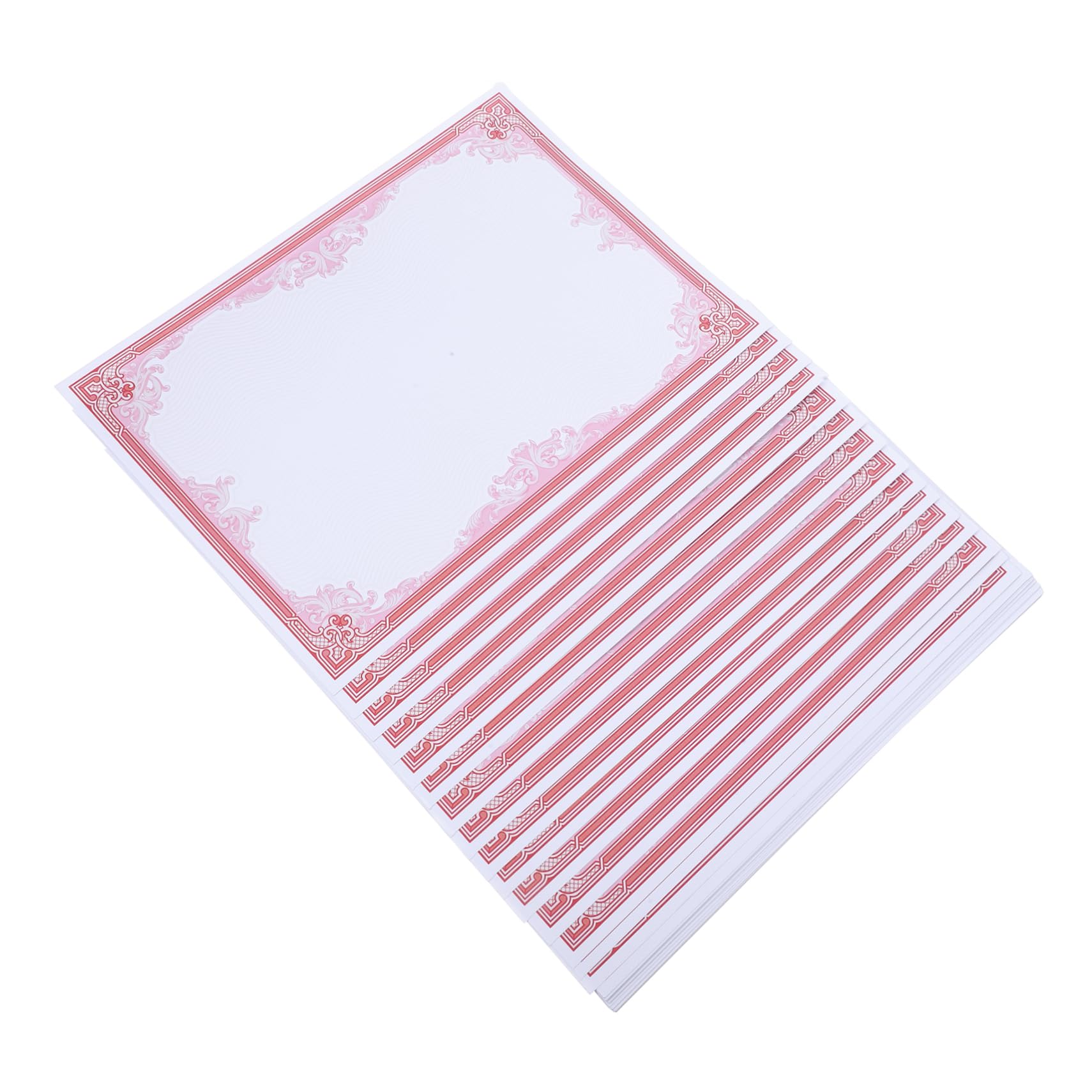 TEHAUX 100 Sheets Red Blank Diploma Certificate Paper - Premium Foil Certificate Paper for Graduation, Awards & Achievements - Perfect for School Ceremonies, Corporate Recognition & Special Events