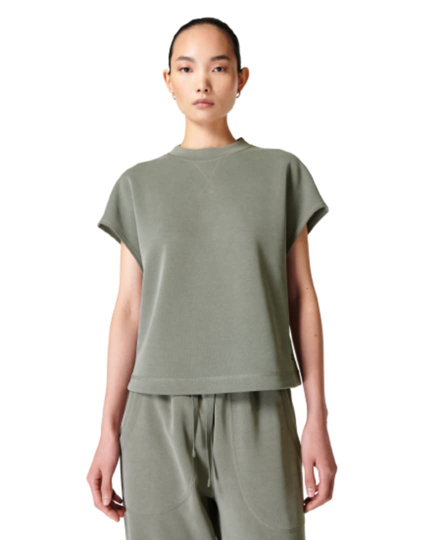 Sweaty Betty Women's Sand Wash Dance Crewneck T-Shirt - Soft Cotton Casual Tee for Yoga, Workout & Everyday Wear | Comfortable & Stylish Activewear Top