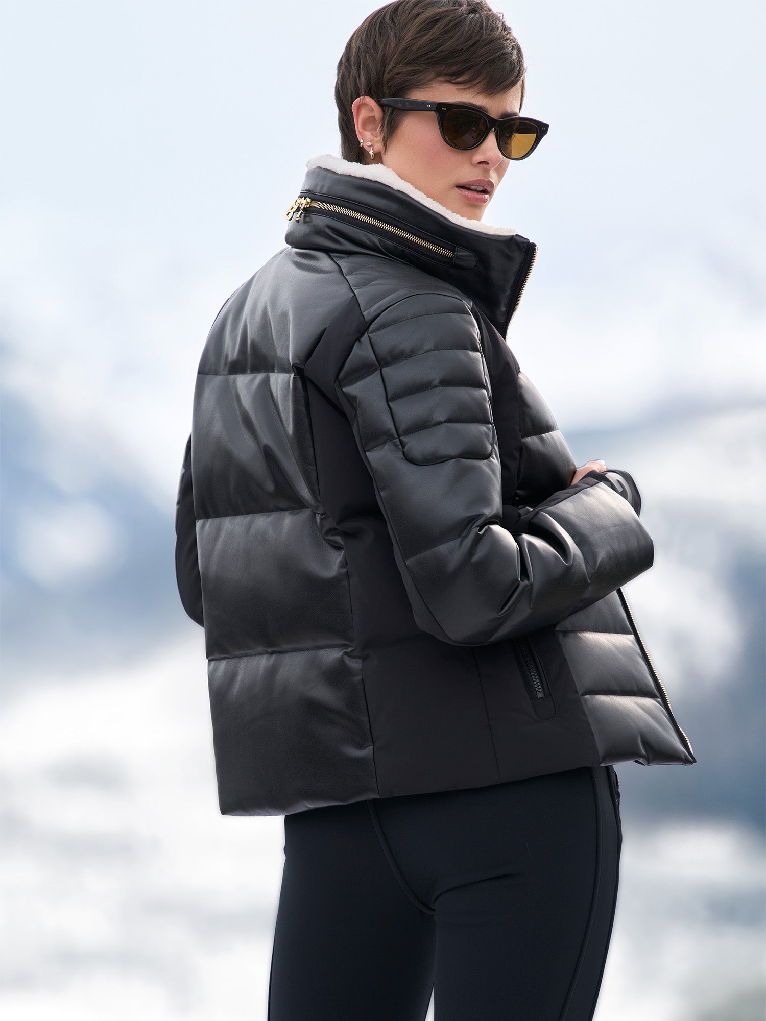 Ilana Sport Leather Ski Jacket - Waterproof Winter Jacket for Men & Women - Warm Insulated Snowboarding Coat for Skiing, Snowboarding & Outdoor Activities
