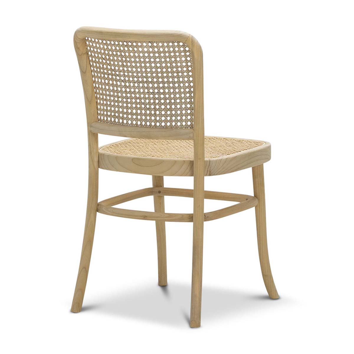 Modern Bentwood Rattan Dining Chairs Set of 2 - Natural Woven Seat & Sturdy Wooden Frame - Perfect for Kitchen, Dining Room, or Breakfast Nook