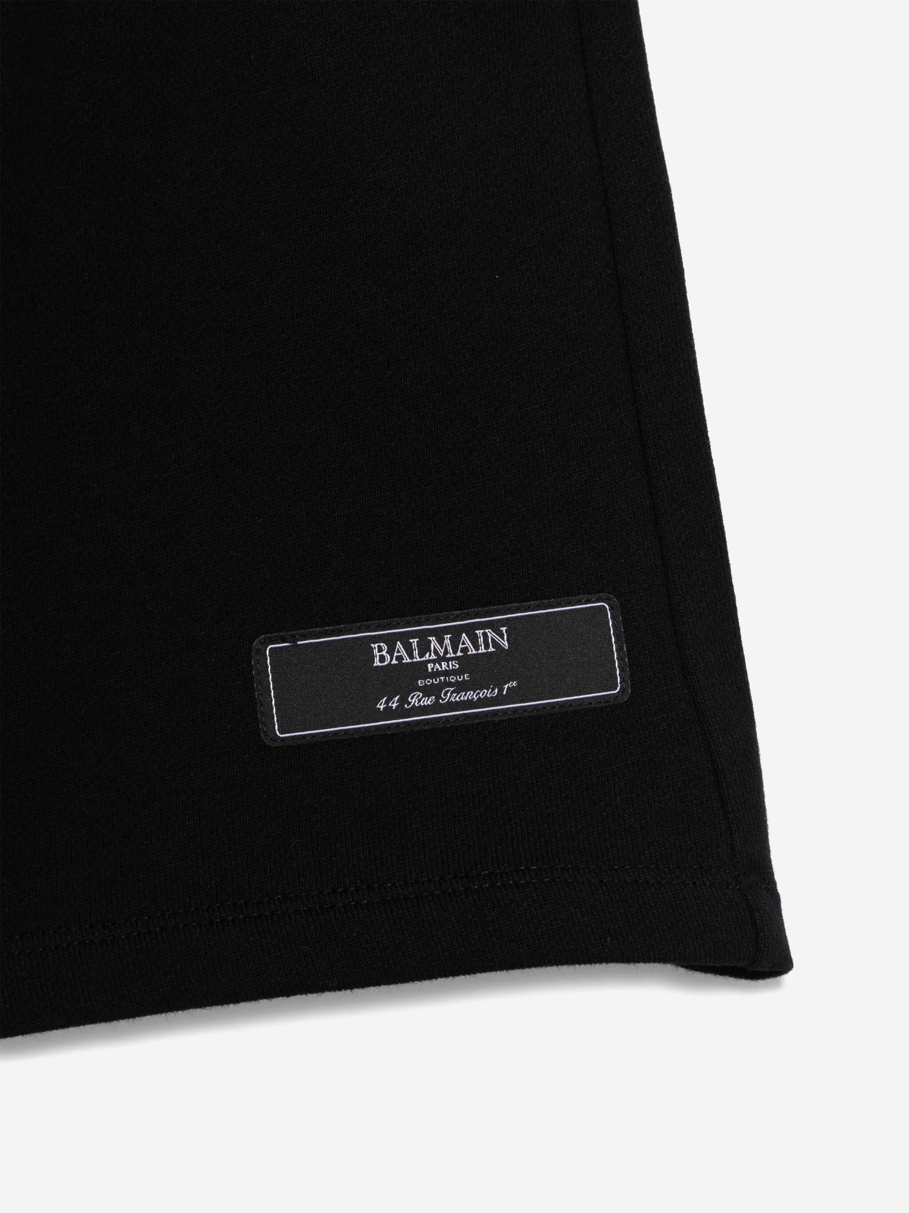 Balmain Kids Logo Jersey Shorts - Black | Stylish & Comfortable Shorts for Boys & Girls | Perfect for Playdates, School & Summer Outfits