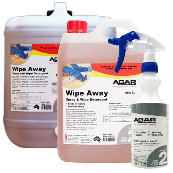 Eco-Friendly Agar Wipe Away Spray & Wipe - Natural Cleaning Solution for Kitchen, Bathroom & Hard Surfaces | Perfect for Stain Removal & Disinfecting