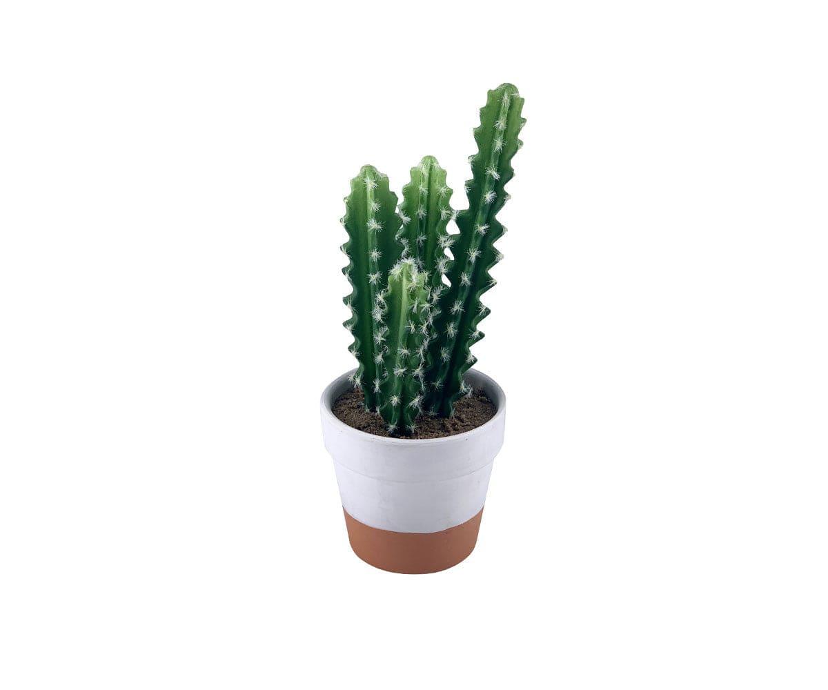 Faux Potted Cactus Trio - Artificial Succulent Plants Set of 3 - Low Maintenance Home & Office Decor for Desk, Living Room, or Gift