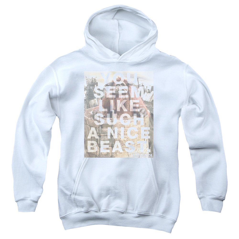 Trevco Labyrinth Nice Beast Unisex Pullover Hoodie for Kids & Teens - Cozy Fleece Sweatshirt for School, Gaming & Outdoor Activities