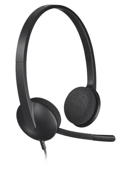Logitech H340 USB Wired Headset with Noise-Canceling Mic - for Online Meetings, Gaming & Remote Work