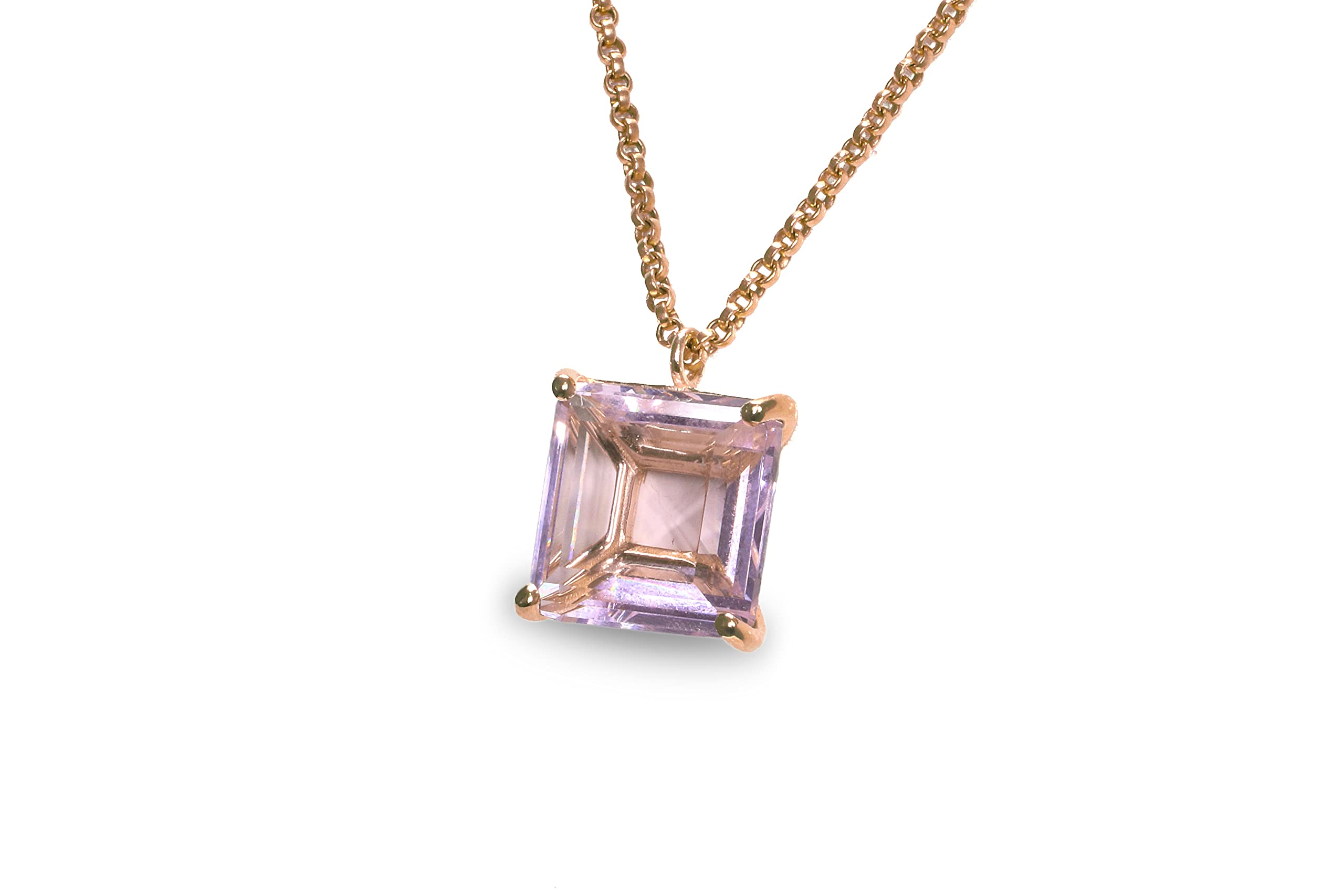 Anemone Jewelry Rose Quartz Pendant Necklace - Natural Gemstone Birthstone Jewelry for Women - Elegant Layering & Statement Necklace - Handmade Fashion Gift for Her - Perfect for Valentine's Day, Anniversary & Birthday Gifts